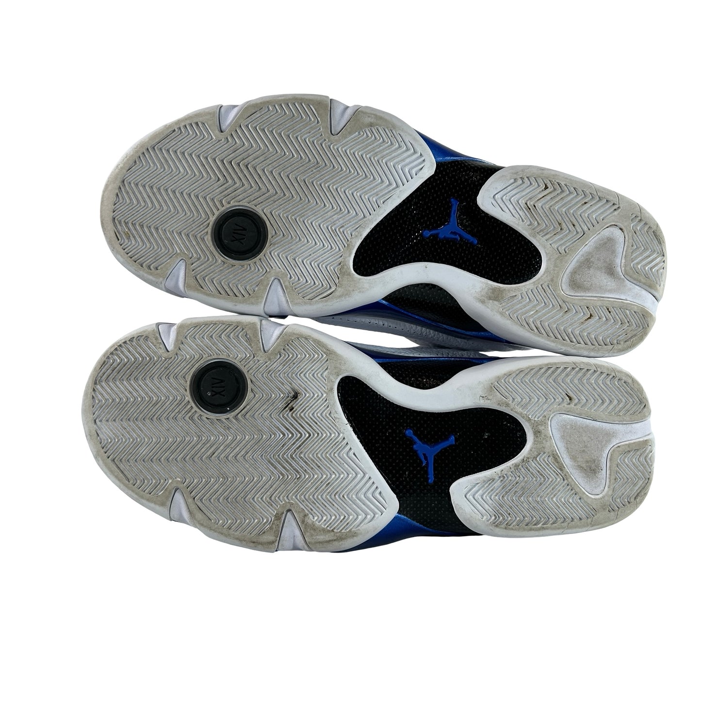 487471 104 Jordan 14 Retro White Hyper Royal [USED] - 11 M (Used)