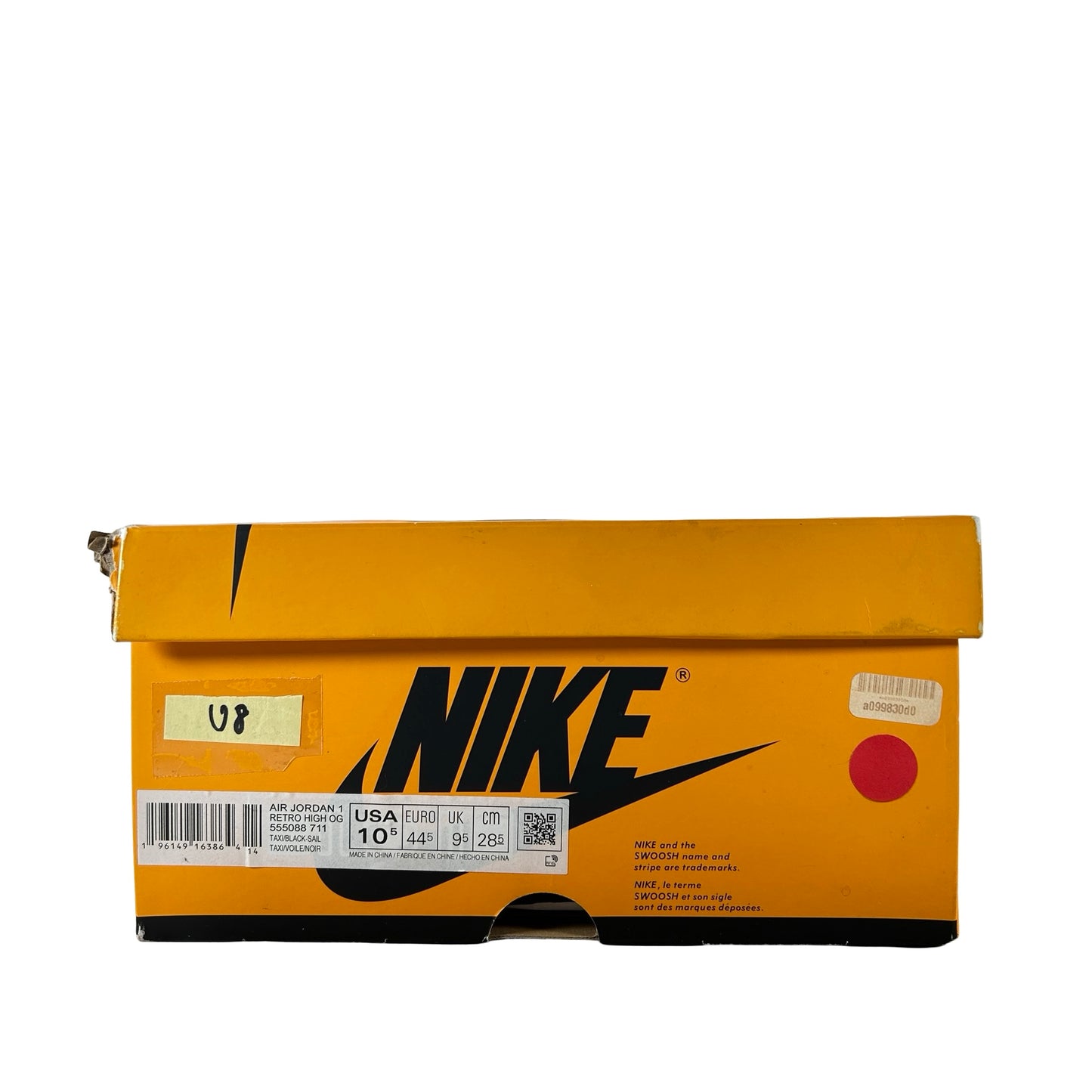 555088 711 Jordan 1 Retro High OG Yellow Toe [USED] - 10.5 M (Used8)