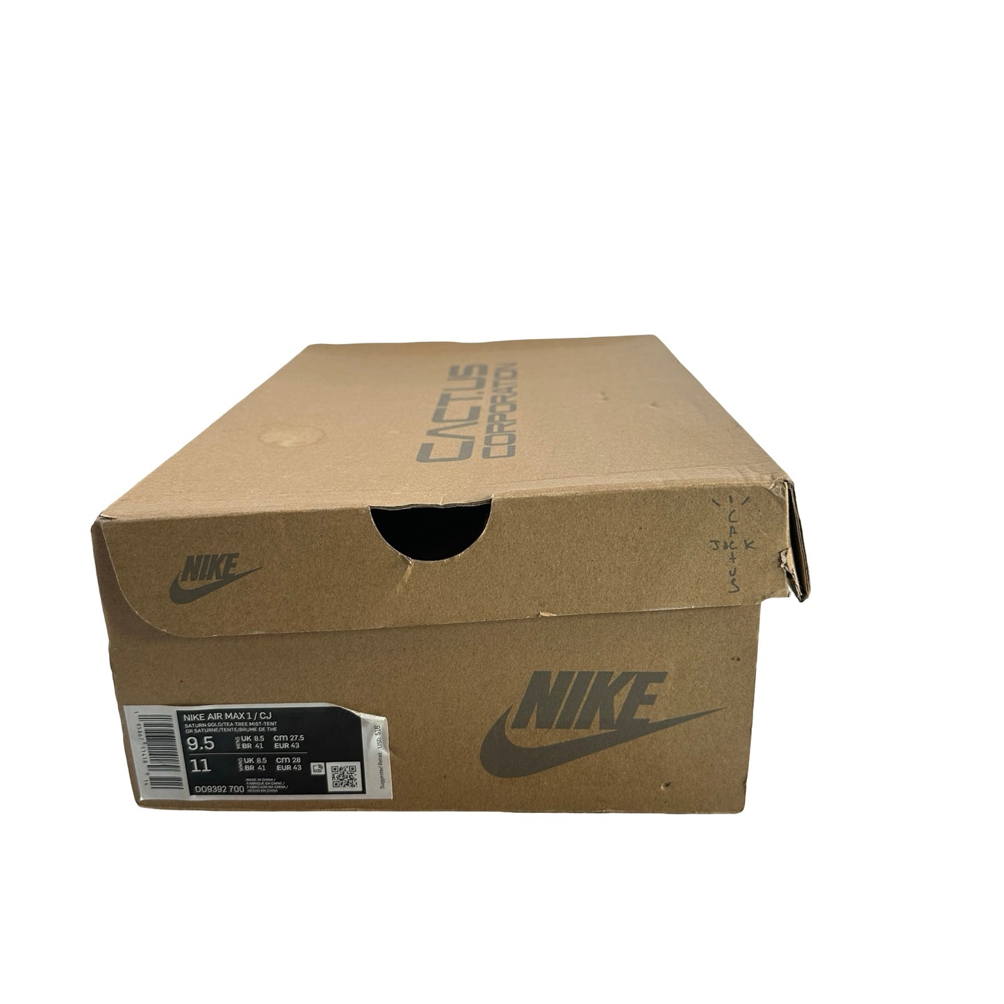 DO9392 700 Nike Air Max 1 Travis Scott Cactus Jack Saturn Gold [USED] - 9.5 M (Used)