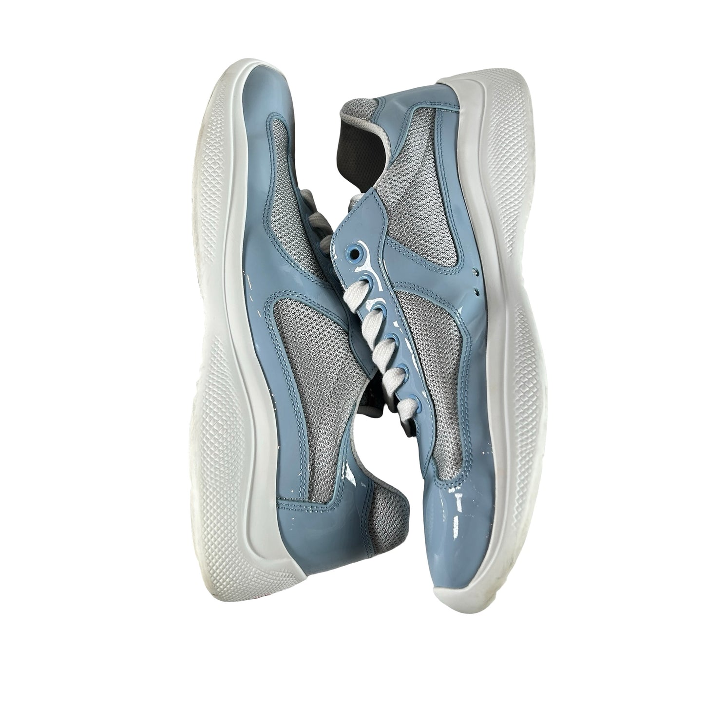 3E6420ASZF0076FB025 Prada America's Cup Biker Fabric Sneakers Light Blue [USED] - PRADA 8.5 / 9.5 US M (Used)