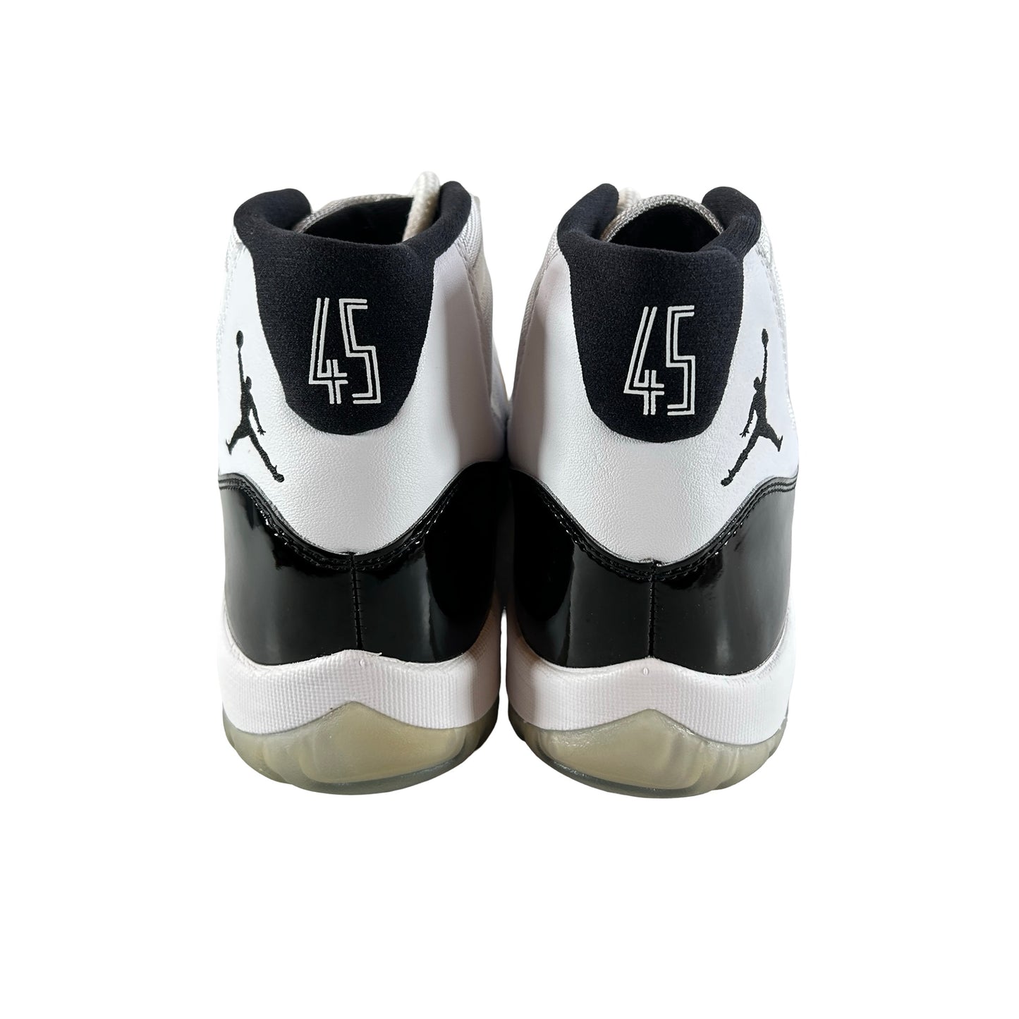 378037 100 Jordan 11 Concord - 9.5 M (Yellowing Soles) (Glue Stain)