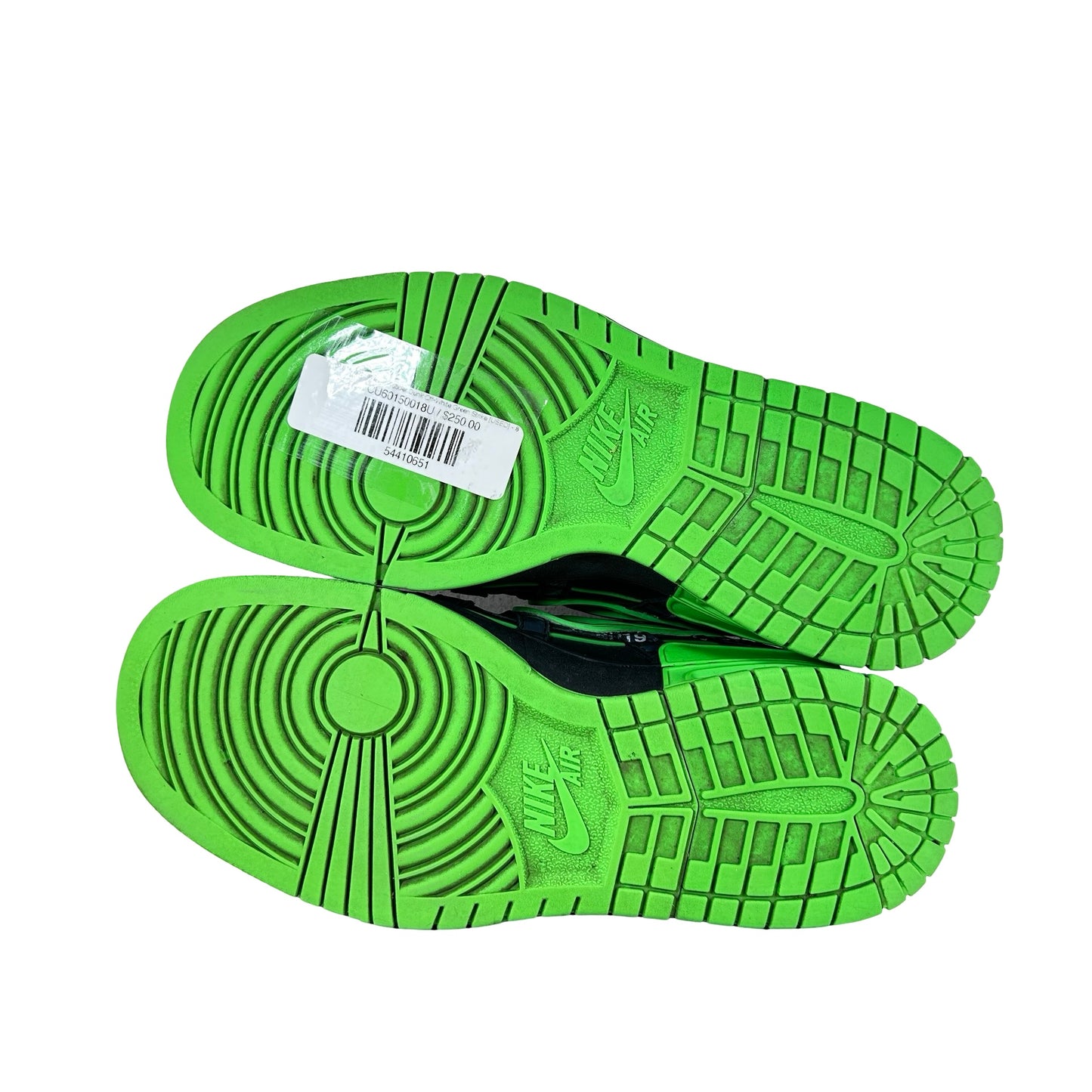 CU6015 001 Nike Air Rubber Dunk Off-White Green Strike [USED] - 8 M (Used)