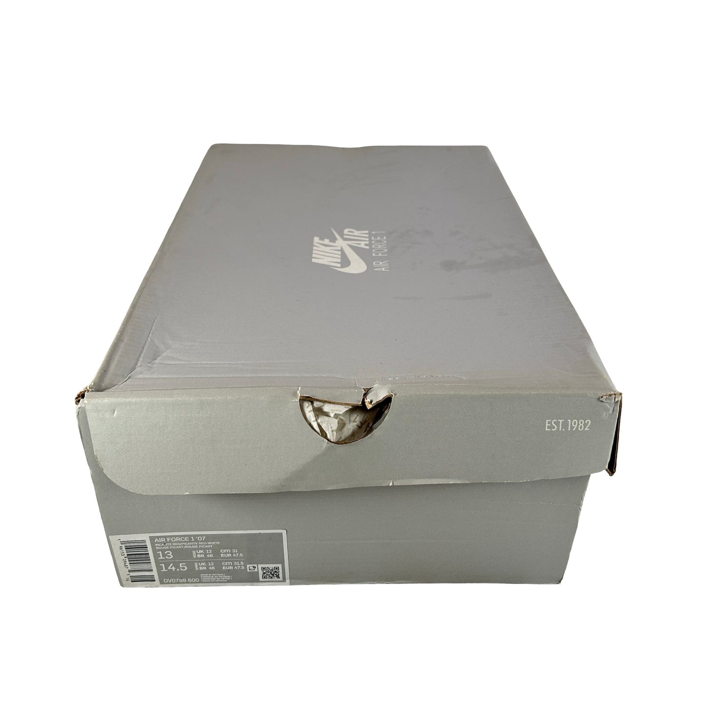 DV0788 600 Nike Air Force 1 Low 07 Picante Red White [USED] - 13 M (Used)