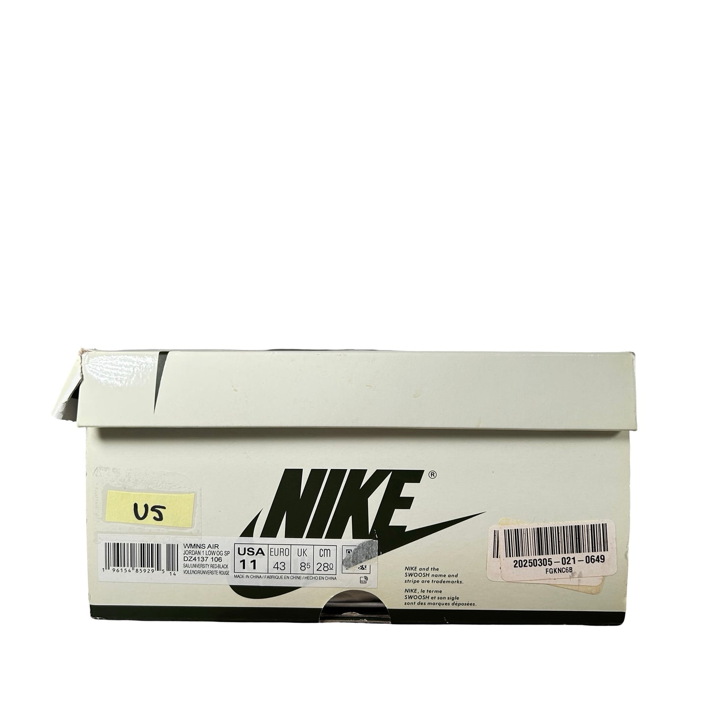 DZ4137 106 Jordan 1 Retro Low OG SP Travis Scott Olive (W) [USED] - 11 W (Used5)