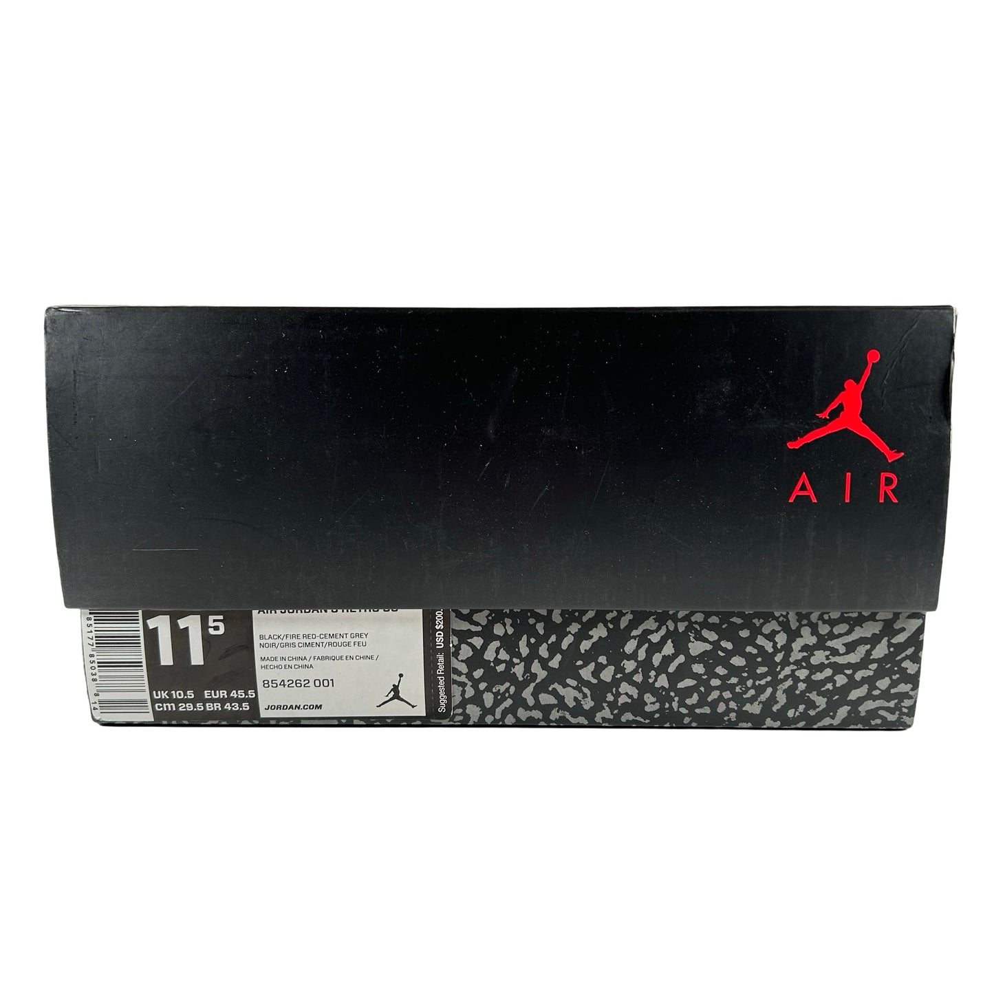 854262 001 Jordan 3 Black Cement 2018 [USED] - 11.5 M (Used5)