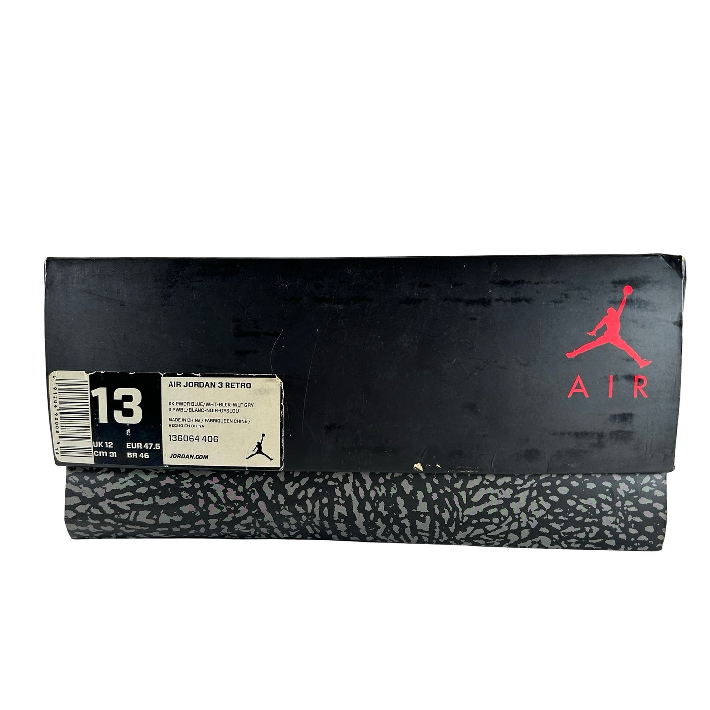 136064 406 Jordan 3 Retro Powder Blue [USED]  - 13 M (Used)