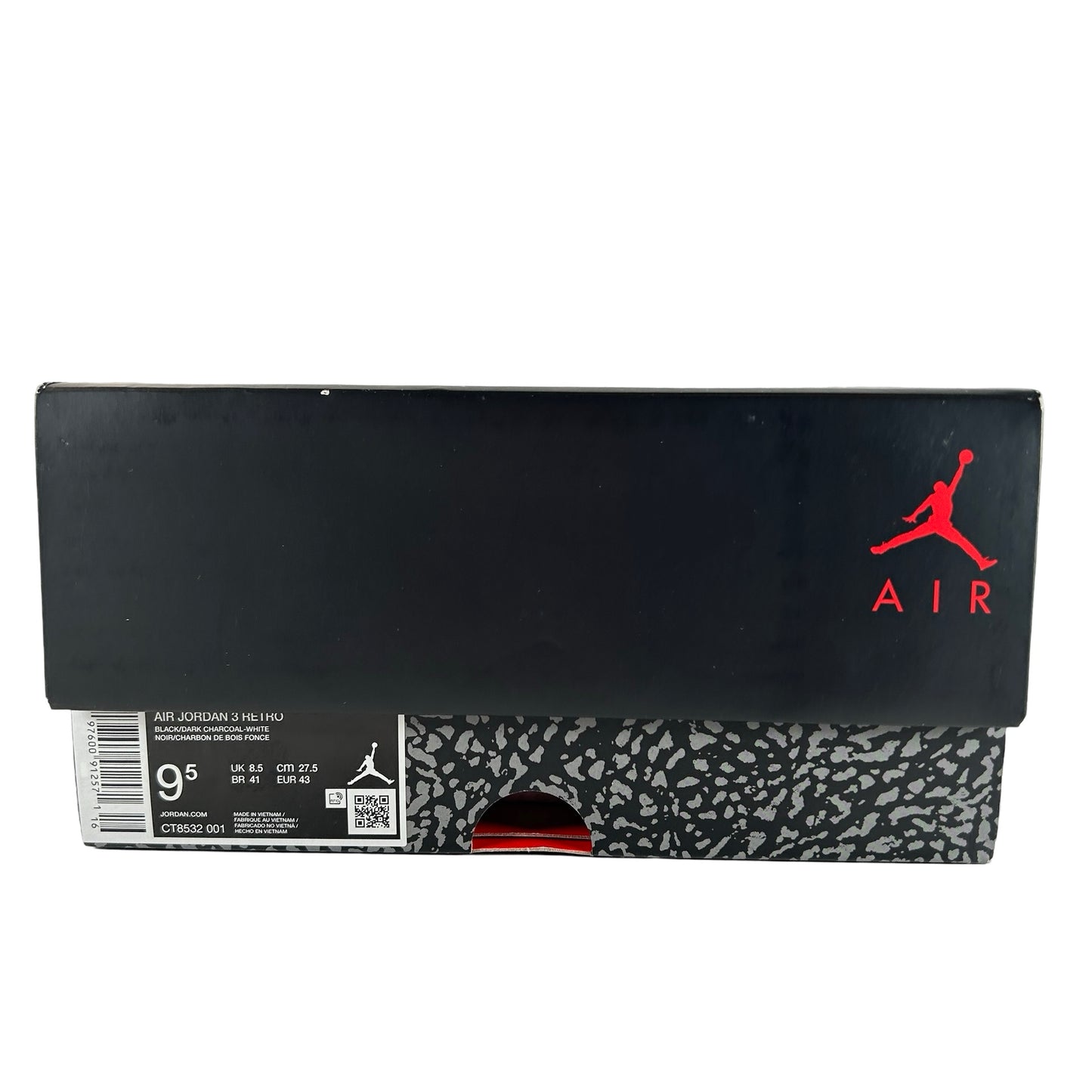 CT8532 001 Jordan 3 Retro Black Cat (2025) [USED] - 9.5 M (VNDS)