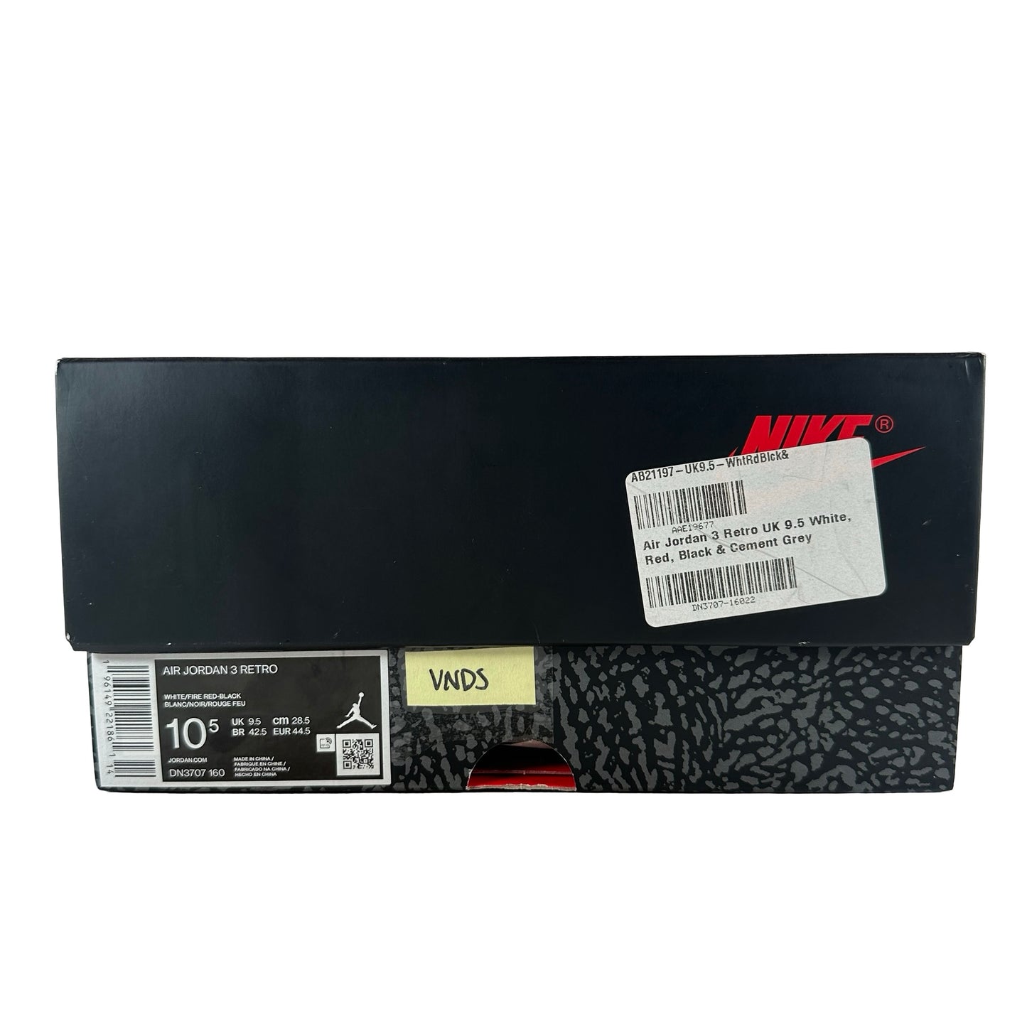DN3707 160 Jordan 3 Retro Fire Red (2022) [USED] - 10.5 M (VNDS)