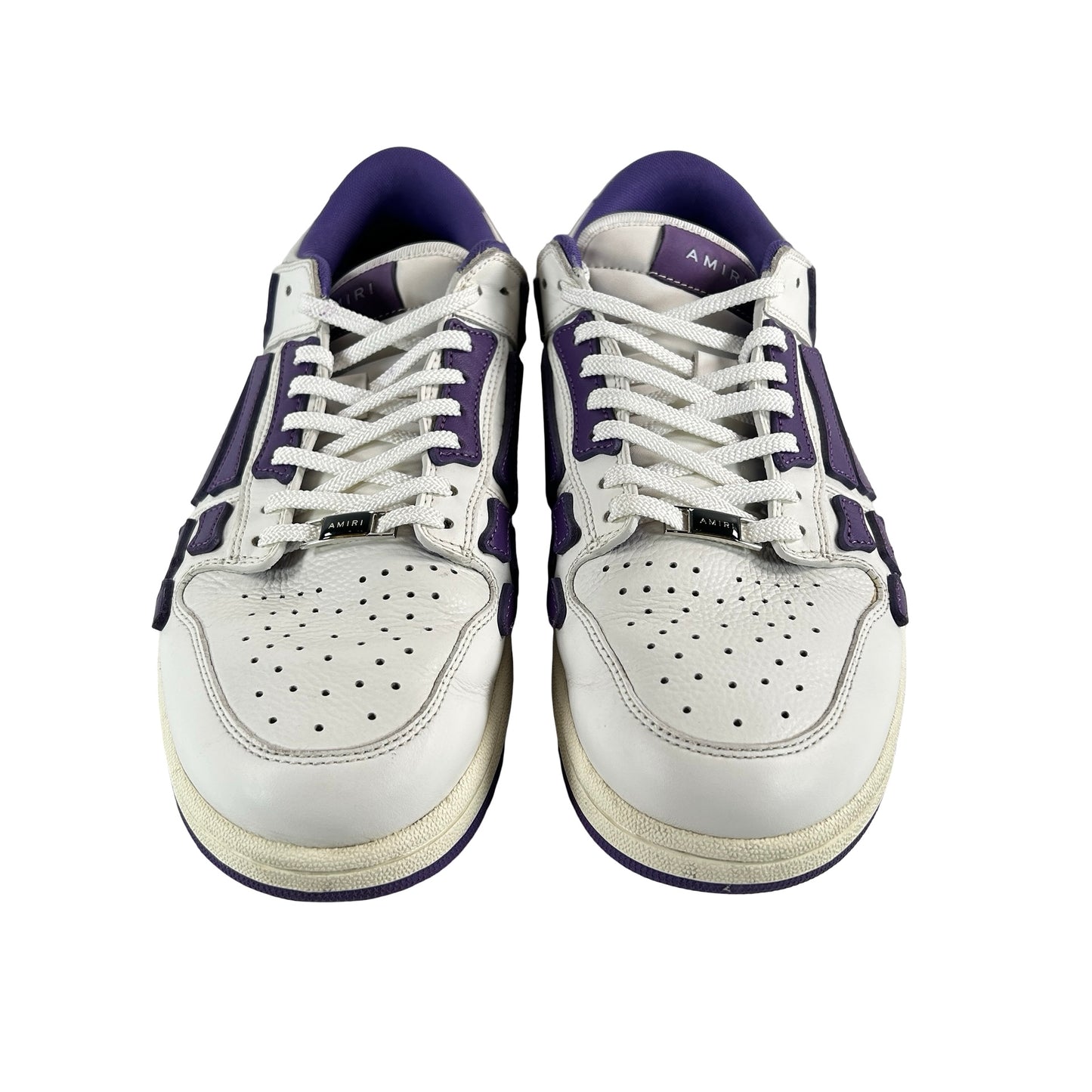 PS22MFS003 196 AMIRI Skel Top Low White Purple [USED] - 12 (Used)