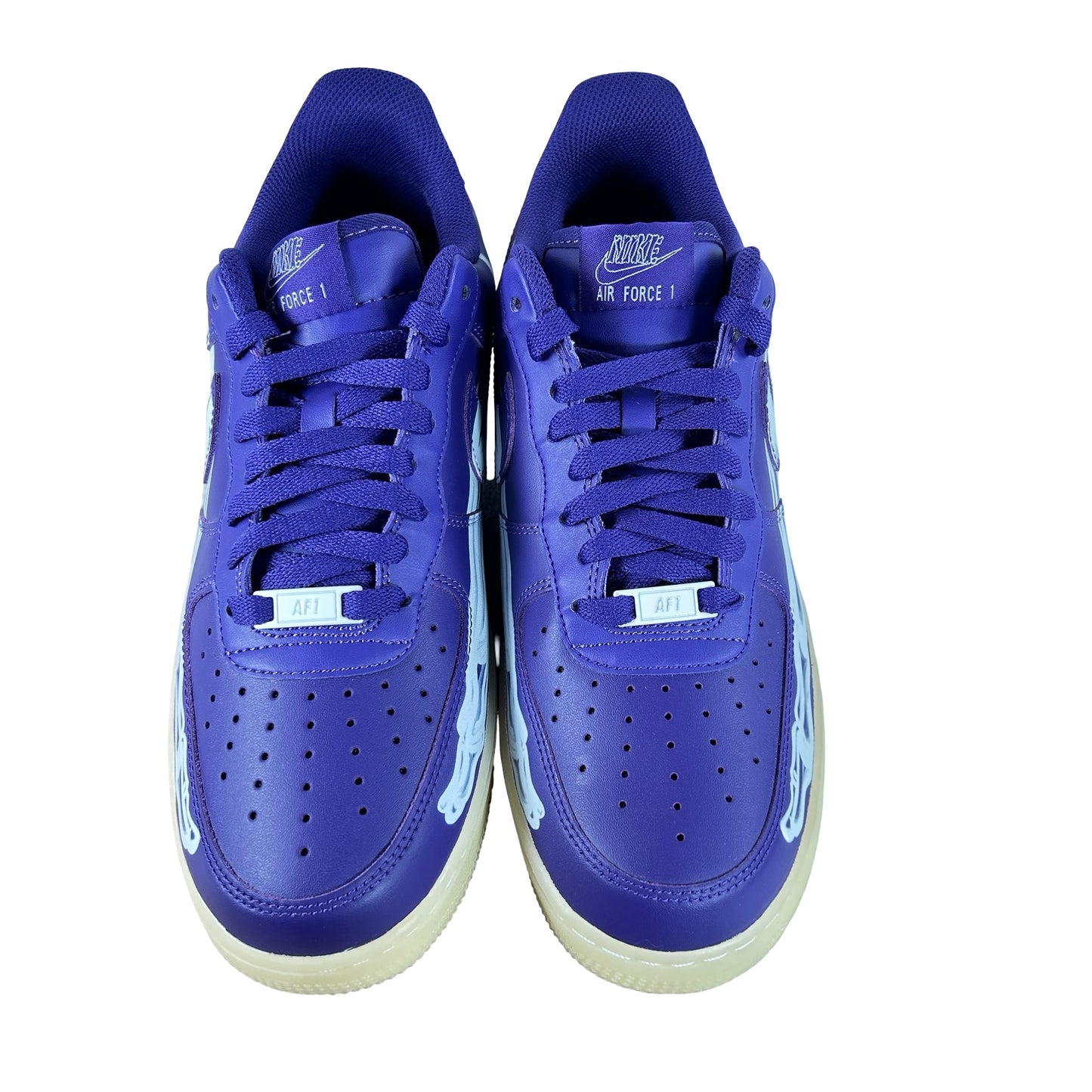 CU8067 500 Nike Air Force 1 Low '07 QS Purple Skeleton Halloween (2021) [USED] - 9.5 M (Used)