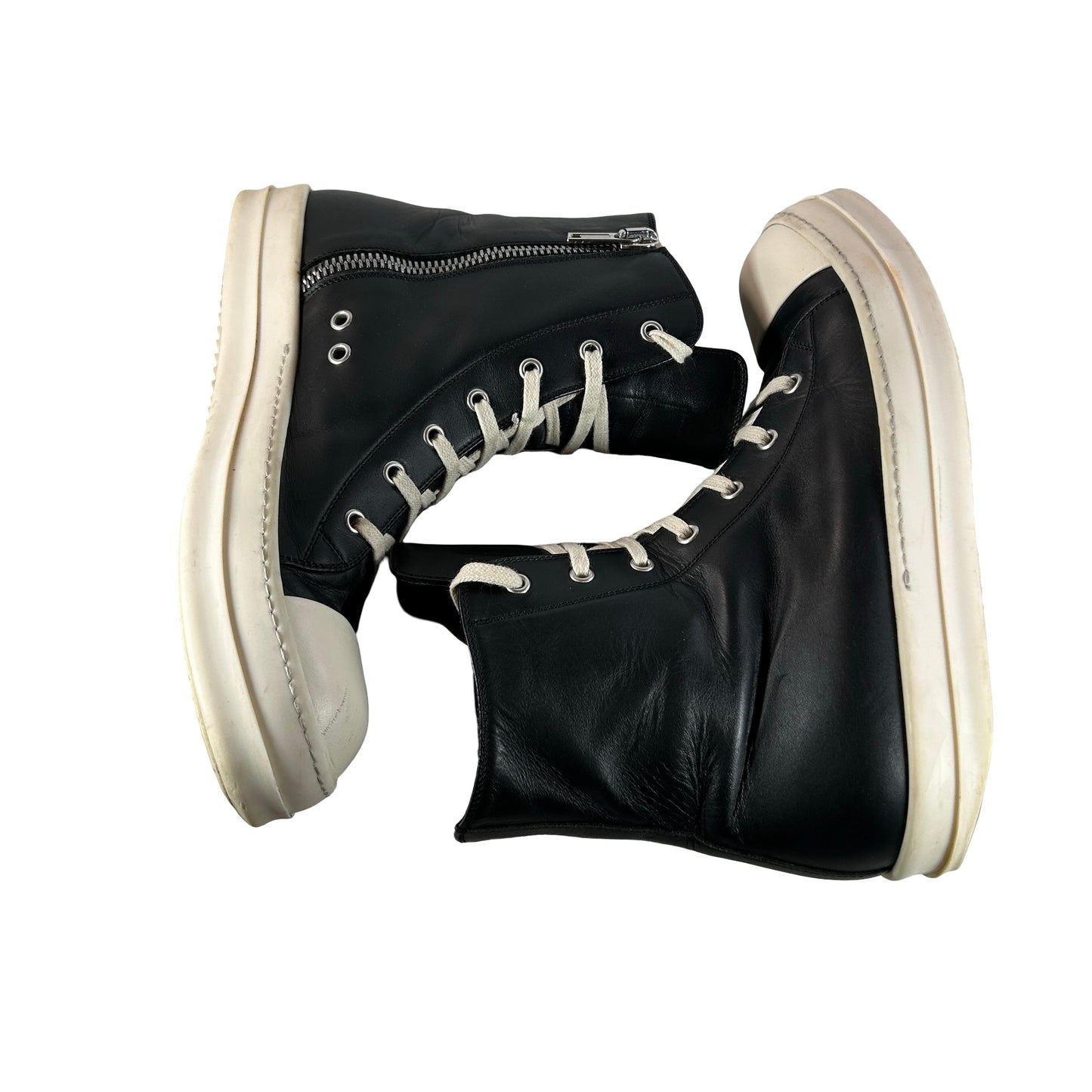 RU01C4890 LPO 911 Rick Owens EDFU High 'Black Milk' [USED] - EU 42 (Used)