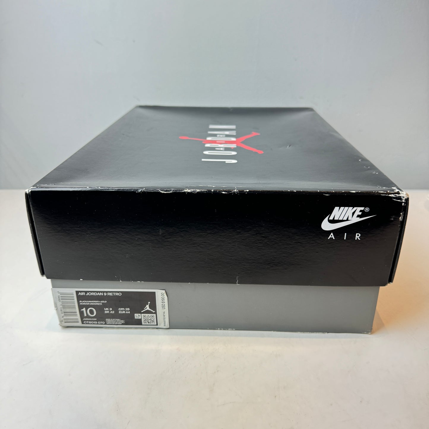 CT8019 070 Jordan 9 Retro Dark Charcoal University Gold [USED] - 10 M (Used)