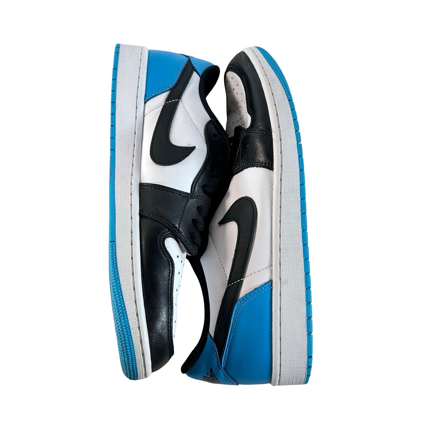 CZ0790 104 Jordan 1 Retro Low OG Black Dark Powder Blue [USED] - 12 M (Used) (No Box)