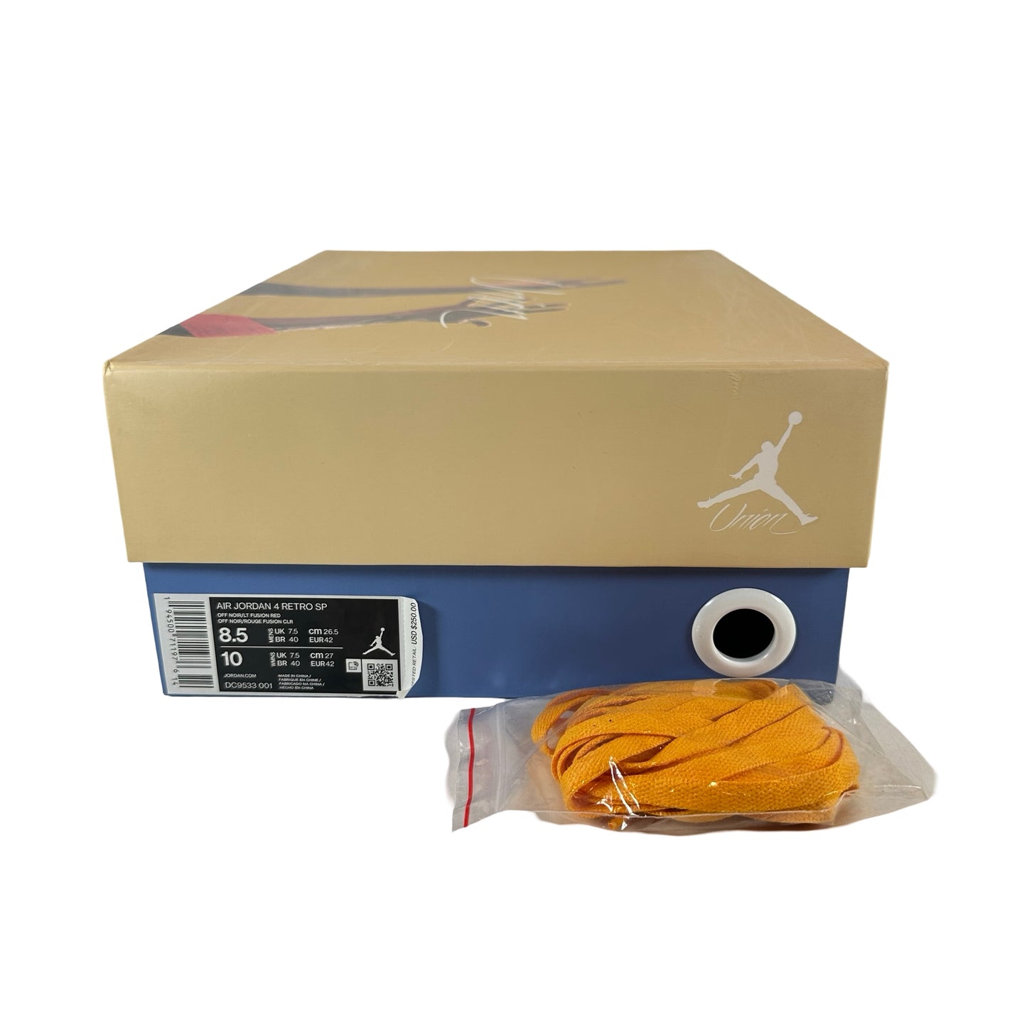 DC9533 001 Jordan 4 Retro Union Off Noir [USED] - 8.5 M (Used)