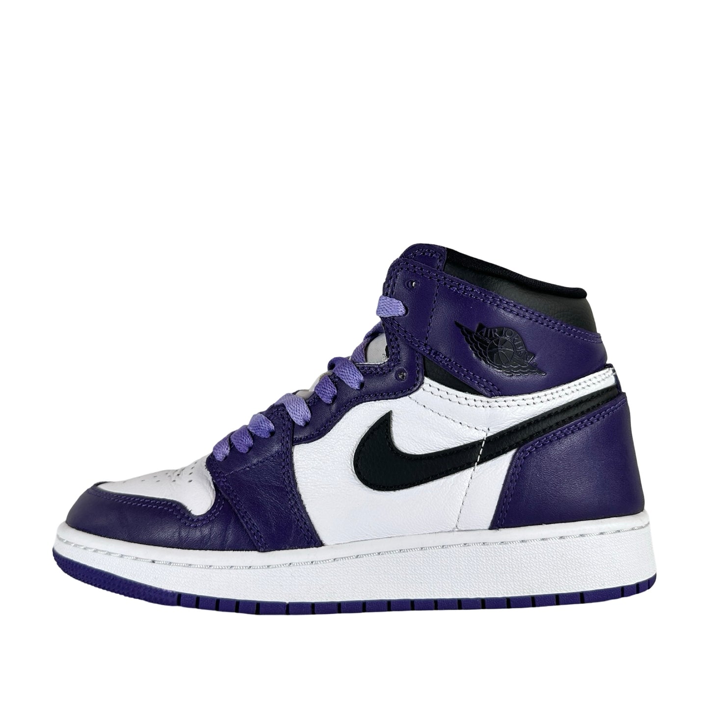 575441 500 Jordan 1 Retro High Court Purple White (GS) [USED] - 5 Y (Used) (No Box)