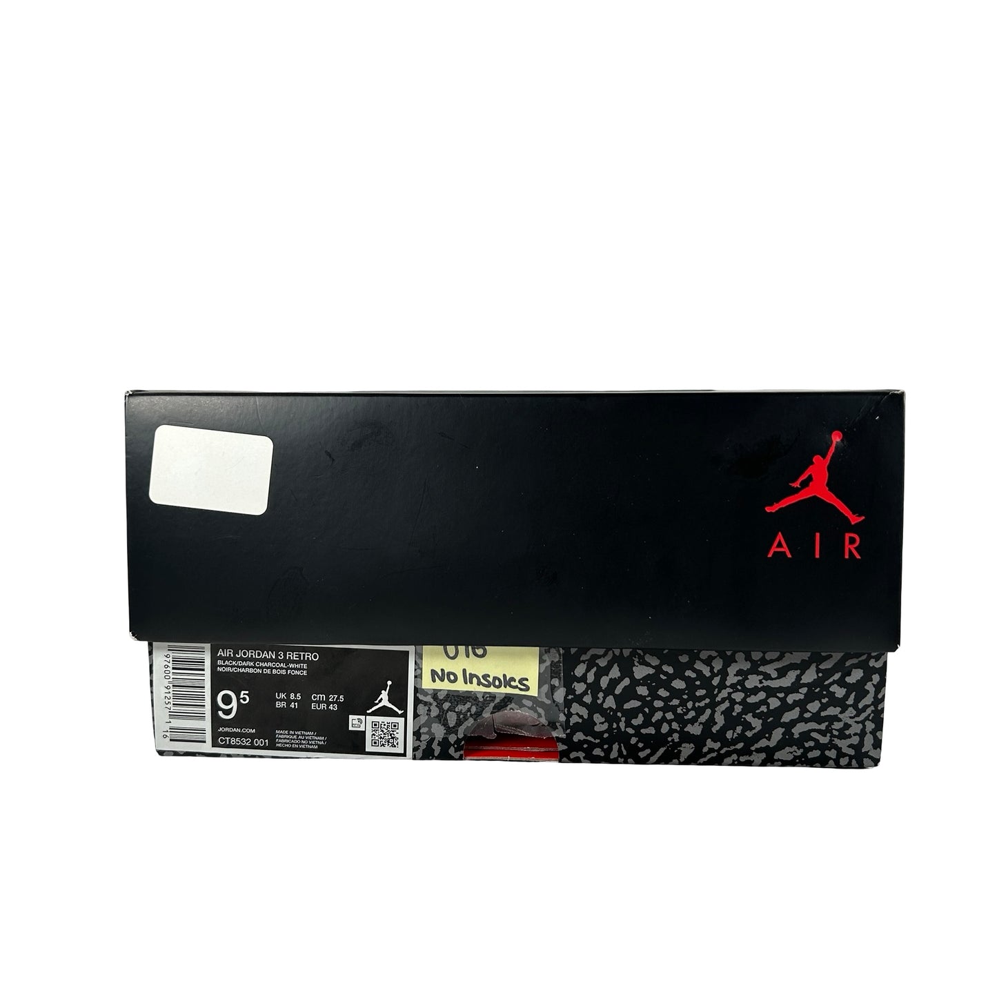 CT8532 001 Jordan 3 Retro Black Cat (2025) [USED] - 9.5 M (Used10) (No Insoles)