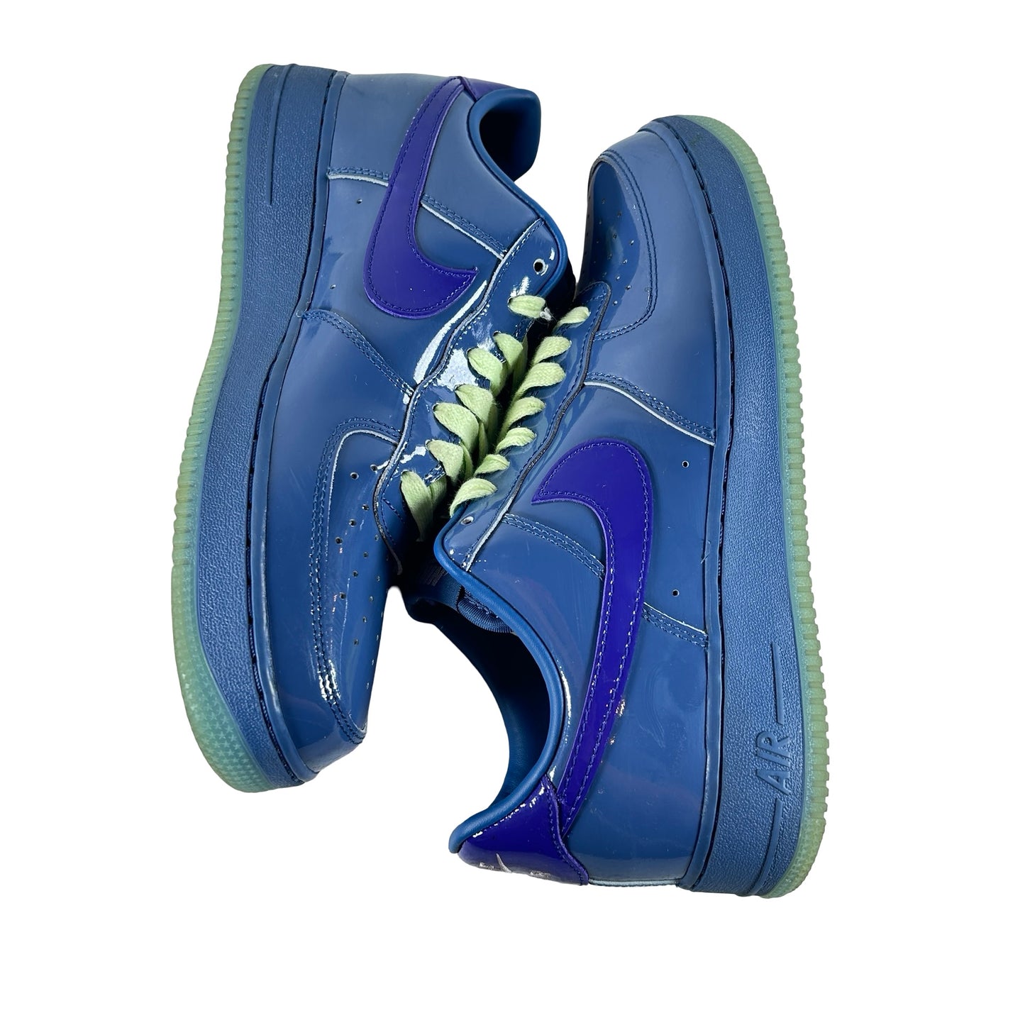 IO4489 400 Nike Air Force 1 Low Patent Leather Mystic Navy Grape Ice [USED] - 10.5 M (Used)