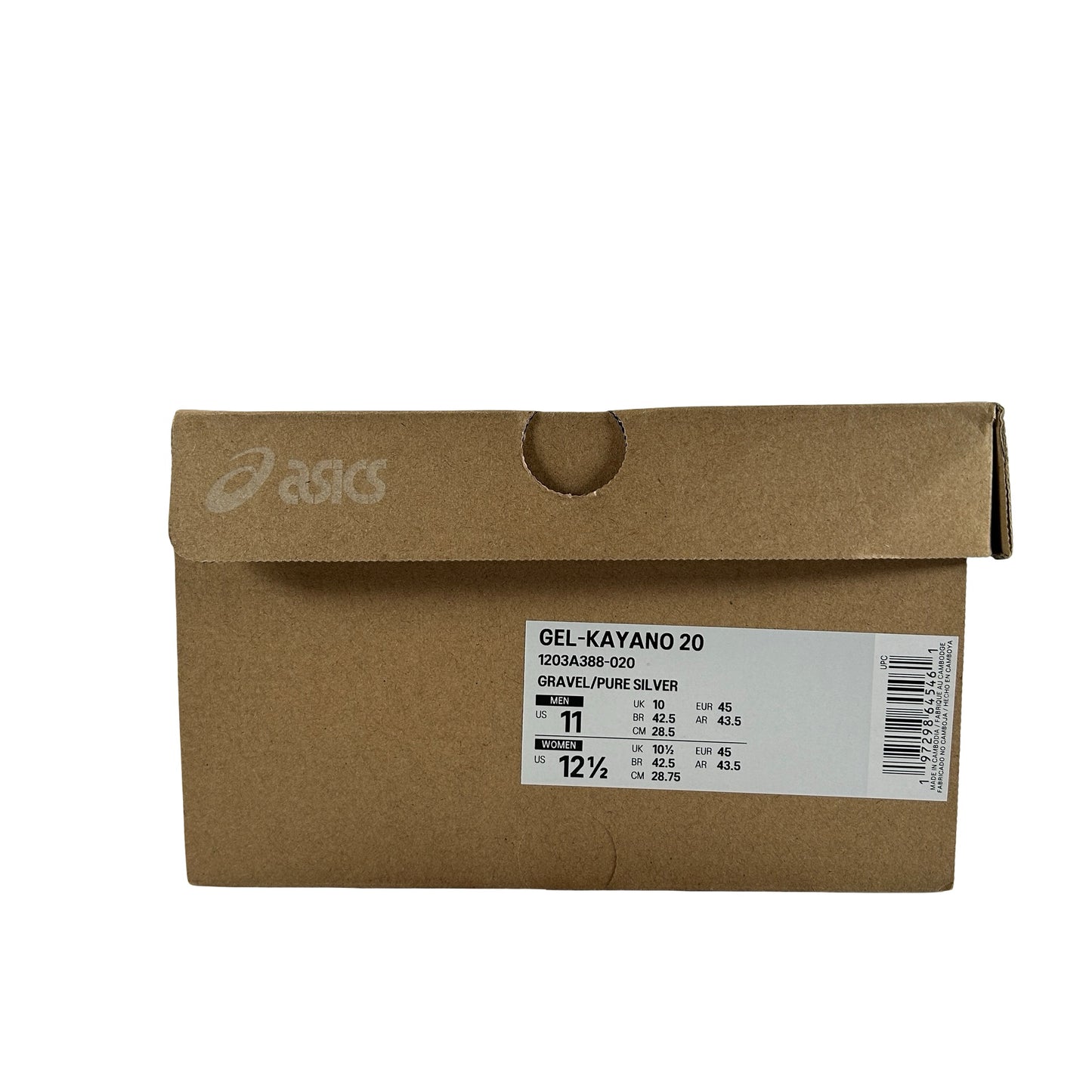 1203A388 020 ASICS Gel-Kayano 20 Gravel Pure Silver [USED] - 11 M (VNDS)