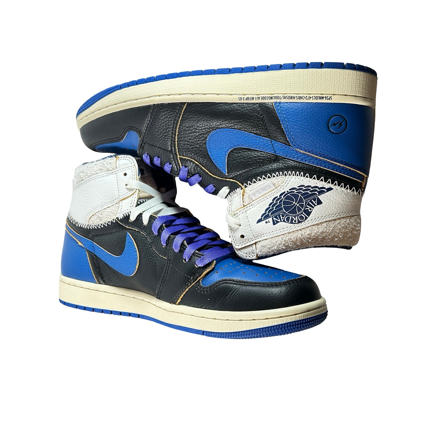 IO7847 001 Jordan 1 Retro High OG SP Fragment x Union LA Sport Royal [USED] - 9 M (Used)