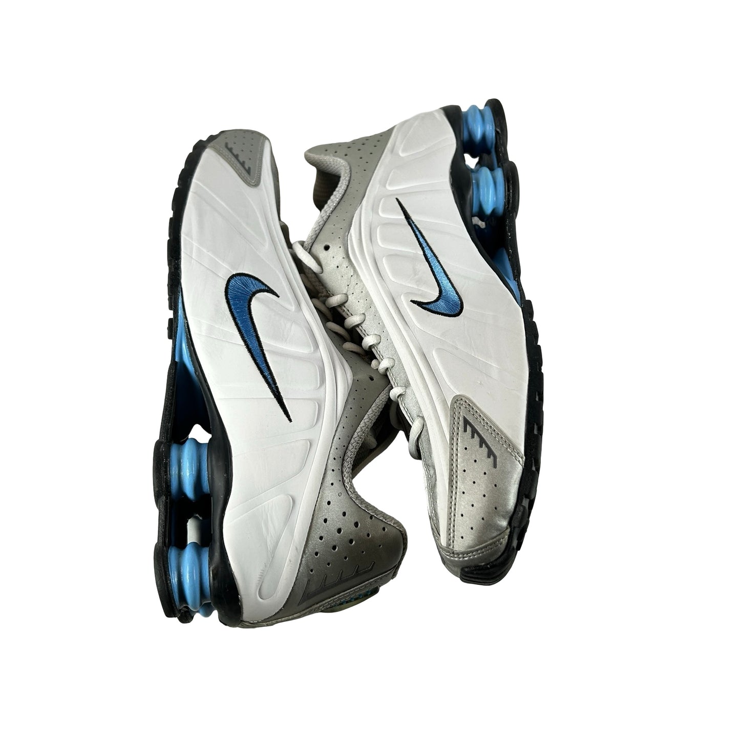 104265 133 Nike Shox R4 White Metallic Silver [USED] - 11 M (Used) (No Box)
