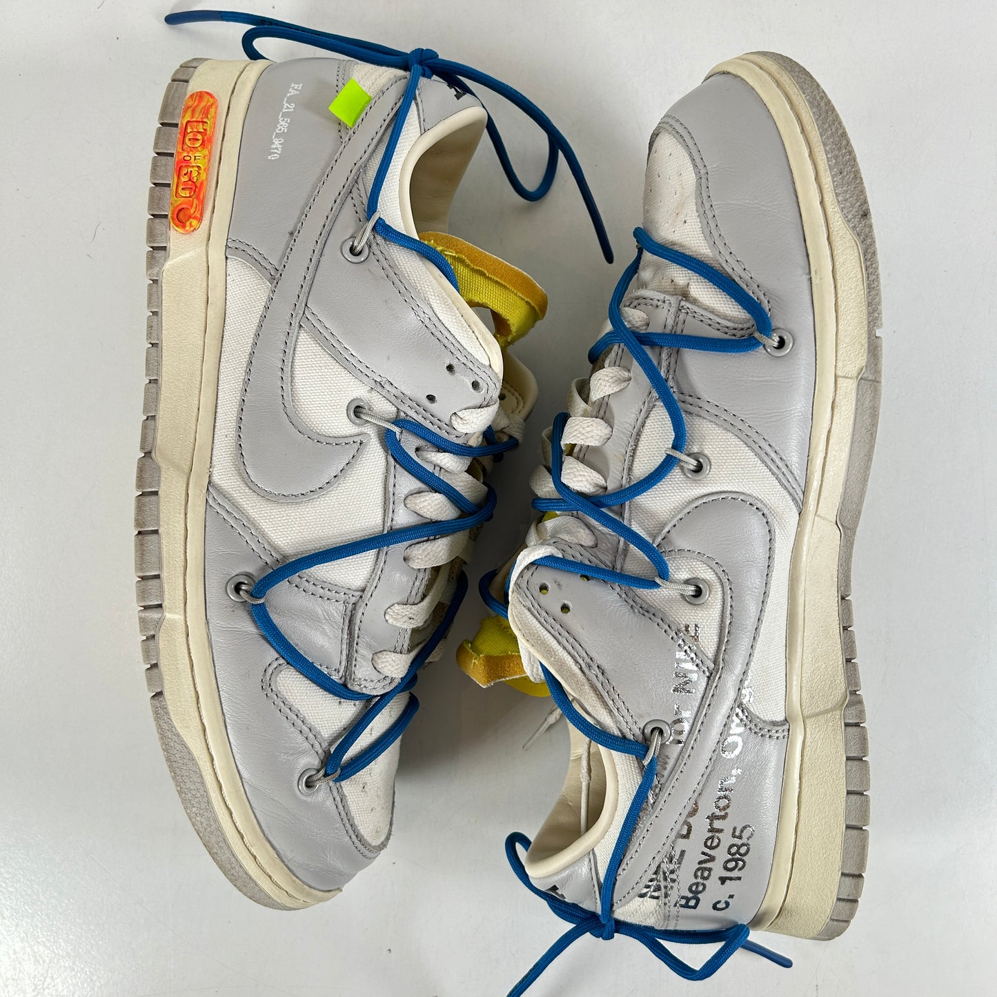 DM1602 112 Nike Dunk Low Off-White Lot 10 [USED] - 10 M (Used)