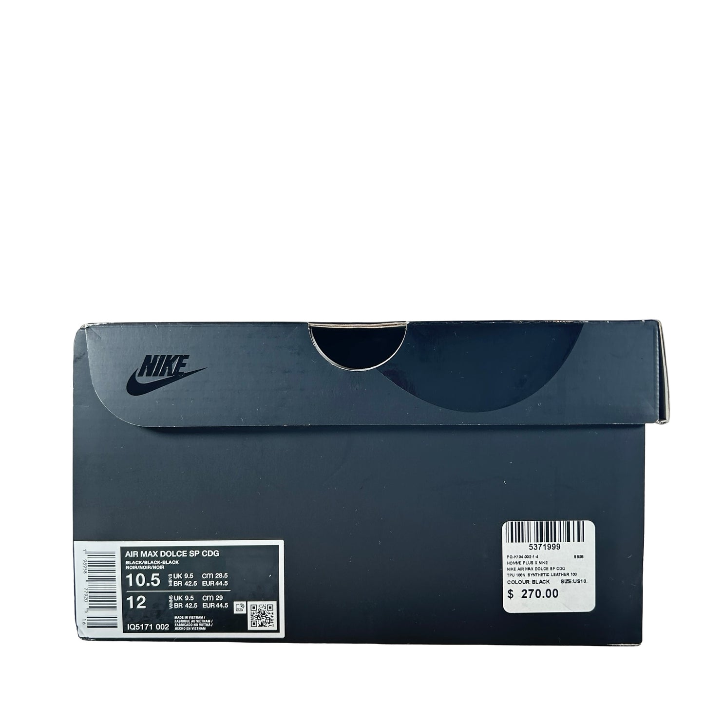 IQ5171 002 Nike Air Max Dolce SP Comme des Garçons Homme Plus Black [USED] - 10.5 M (Used)