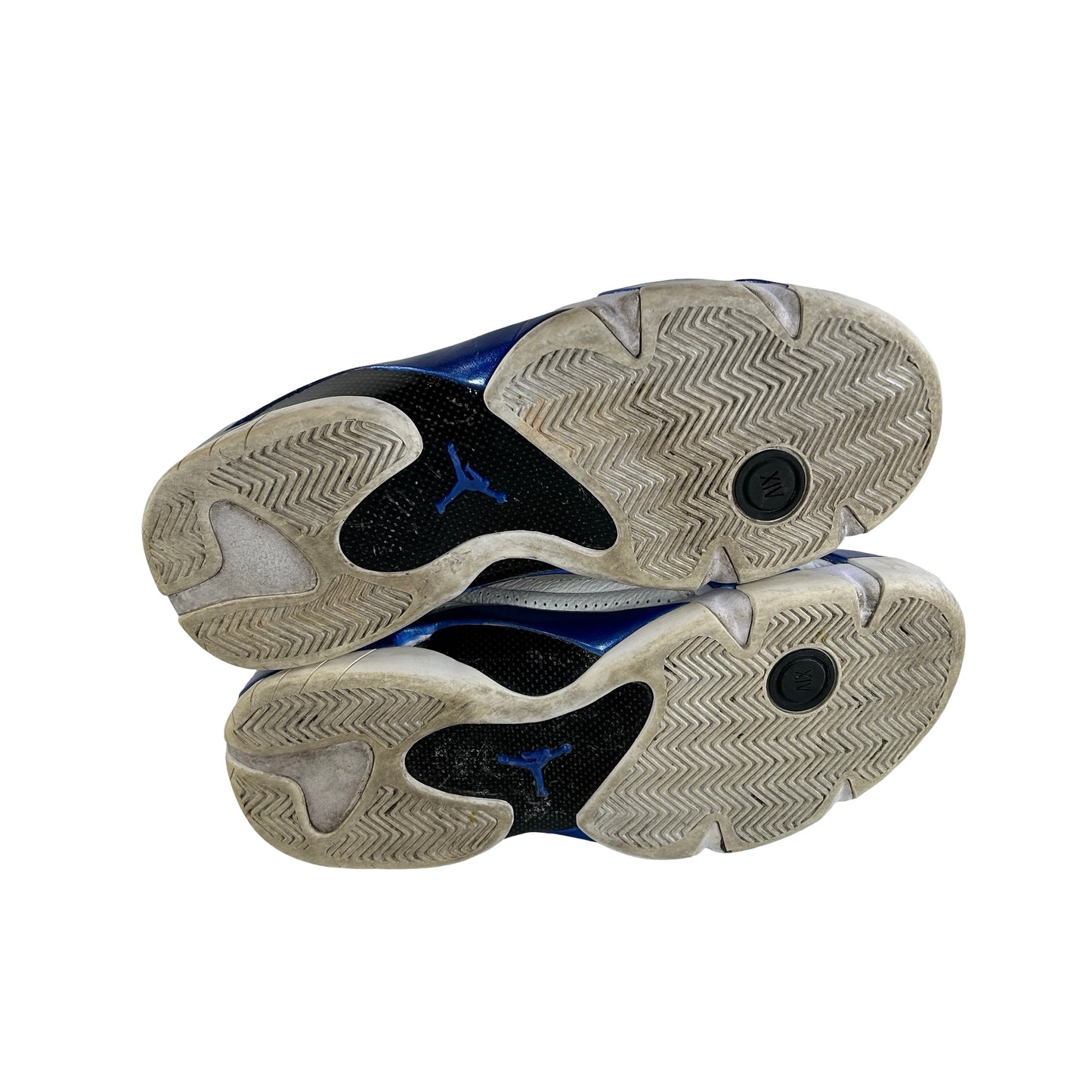 487471 104 Jordan 14 Retro White Hyper Royal [USED] - 10.5 M (Used) (No Box)