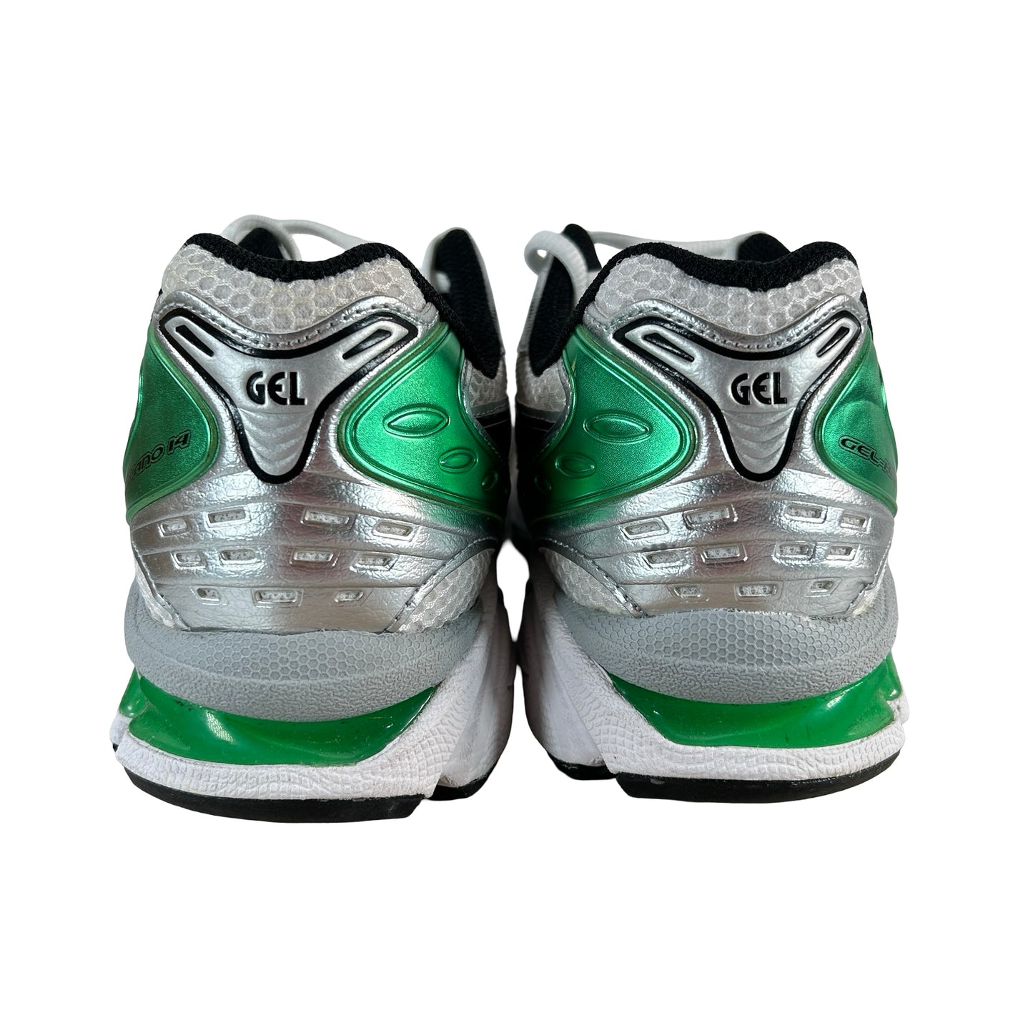 1201A019 110 ASICS Gel-Kayano 14 White Malachite Green [USED] - 8.5 M (Used3)