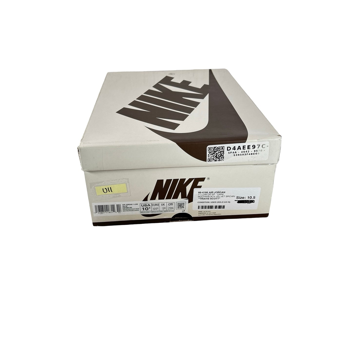 DM7866 202 Jordan 1 Retro Low OG SP Travis Scott Velvet Brown [USED] - 10.5 M (Used11)