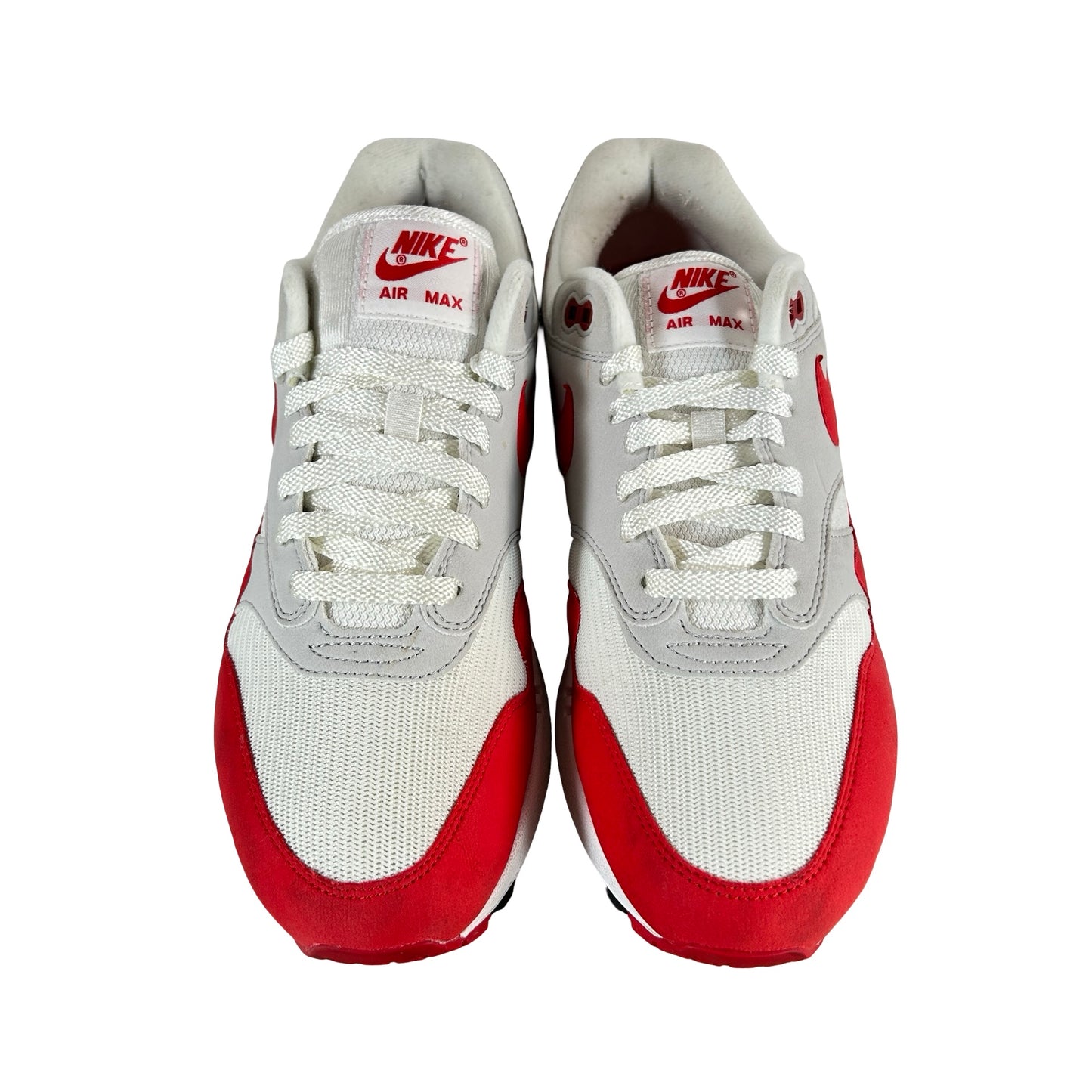 908375 103 Nike Air Max 1 Anniversary Red (2017/2018 Restock Pair) [USED] - 8.5 M (Used) (No Box)