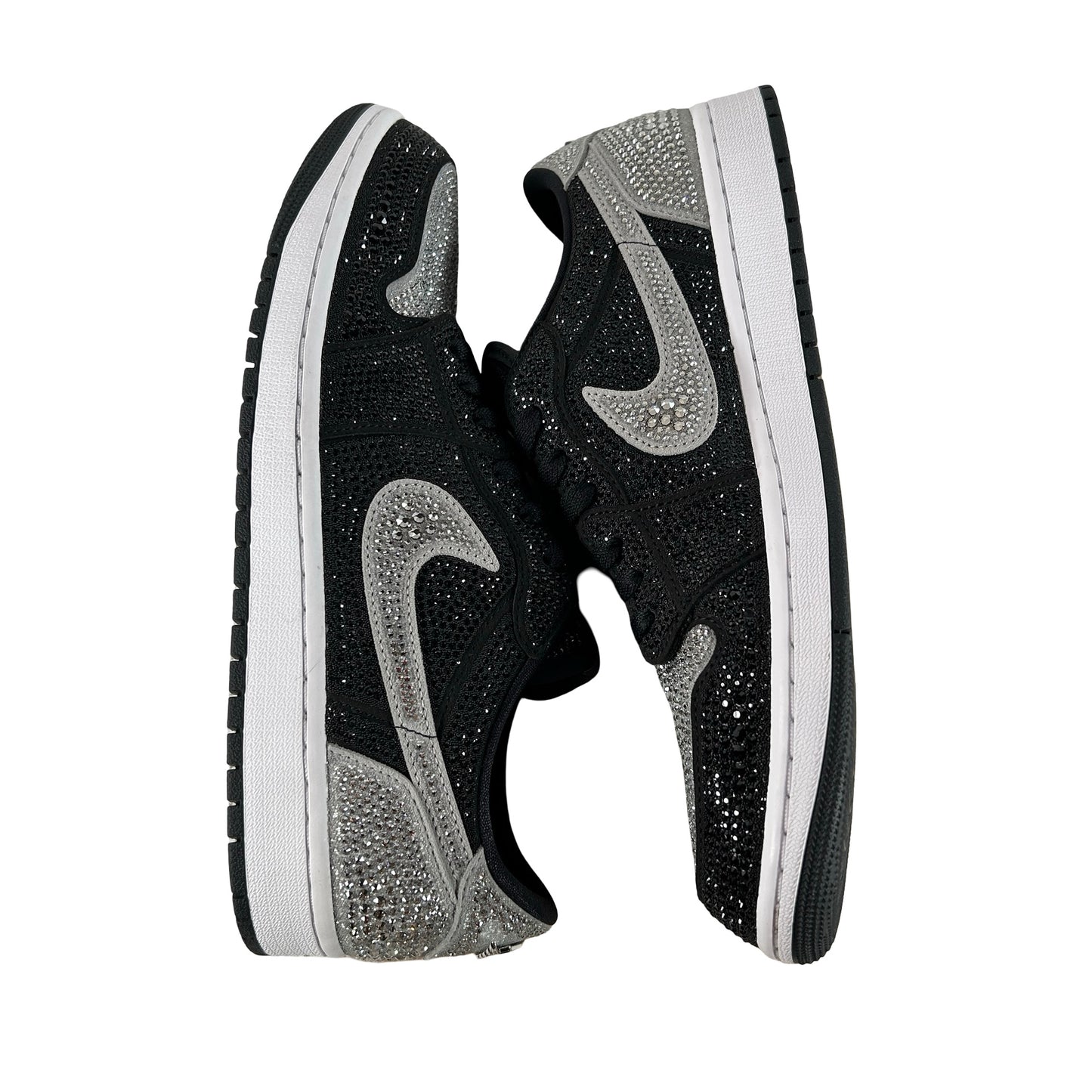 HM9208 001 Jordan 1 Retro Low OG Swarovski Stealth (Women's) [USED] - 12 W (Used)