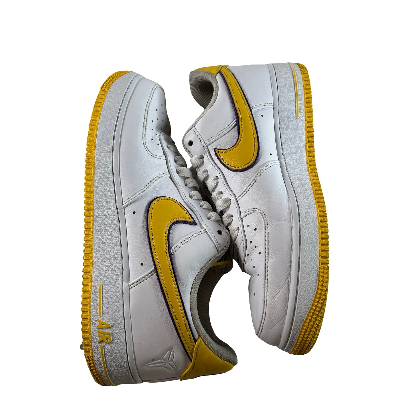 FZ1151 100 Nike Air Force 1 Low Retro QS Kobe Bryant Lakers Home [USED] - 10 M (Used) (No Box)