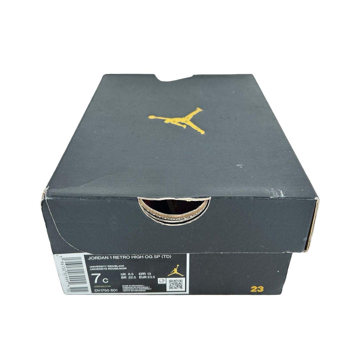 DV1750 601 Jordan 1 Retro High OG Spider-Man Across the Spider-Verse (TD) [USED] - 7 C (Used)