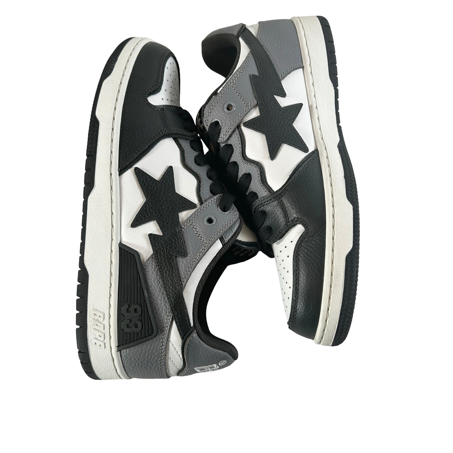 1J80191059 A Bathing Ape Sk8 Sta #5 Black White Grey [USED] - 9.5 M (Used2)
