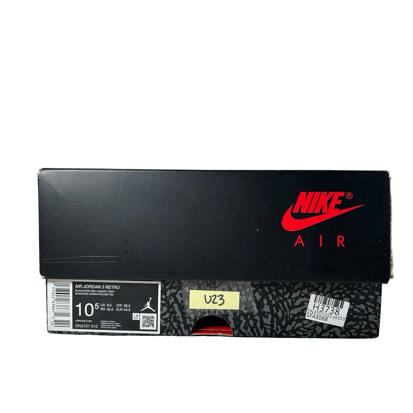DN3707 010 Jordan 3 Retro OG Black Cement (2024) [USED] - 10.5 M (Used23)