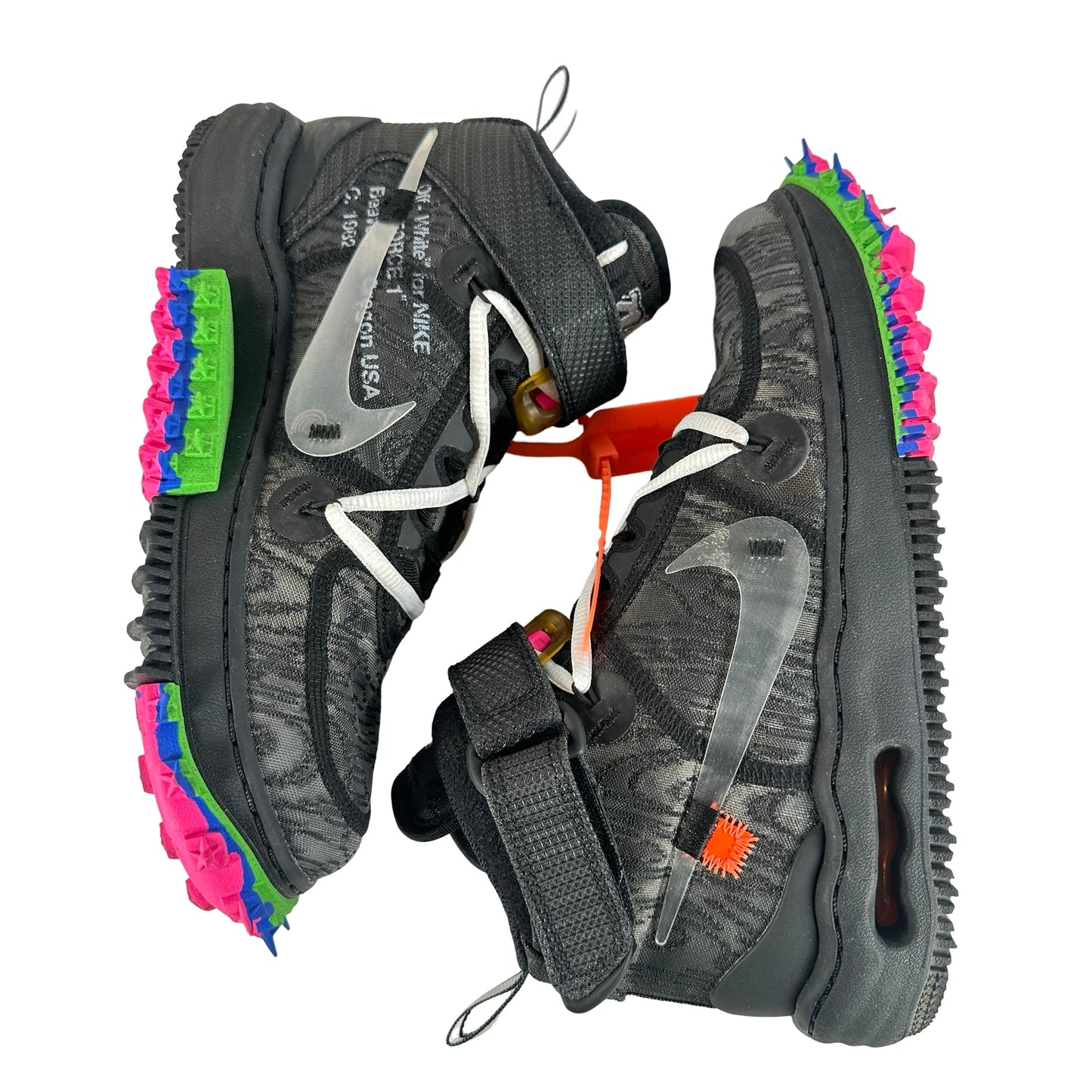 DO6290 001 Nike Air Force 1 Mid Off-White Black [USED] - 7 M (Used)