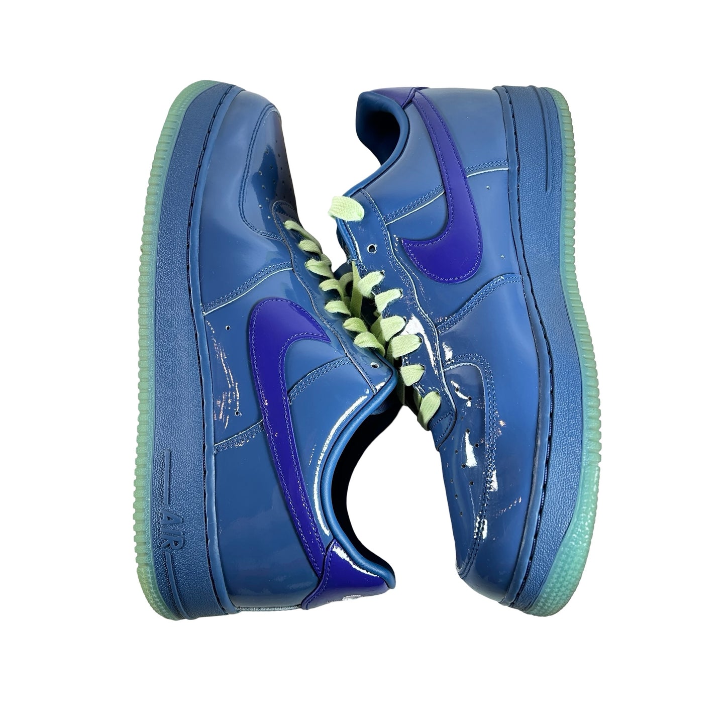 IO4489 400 Nike Air Force 1 Low Patent Leather Mystic Navy Grape Ice [USED] - 11 M (Used)