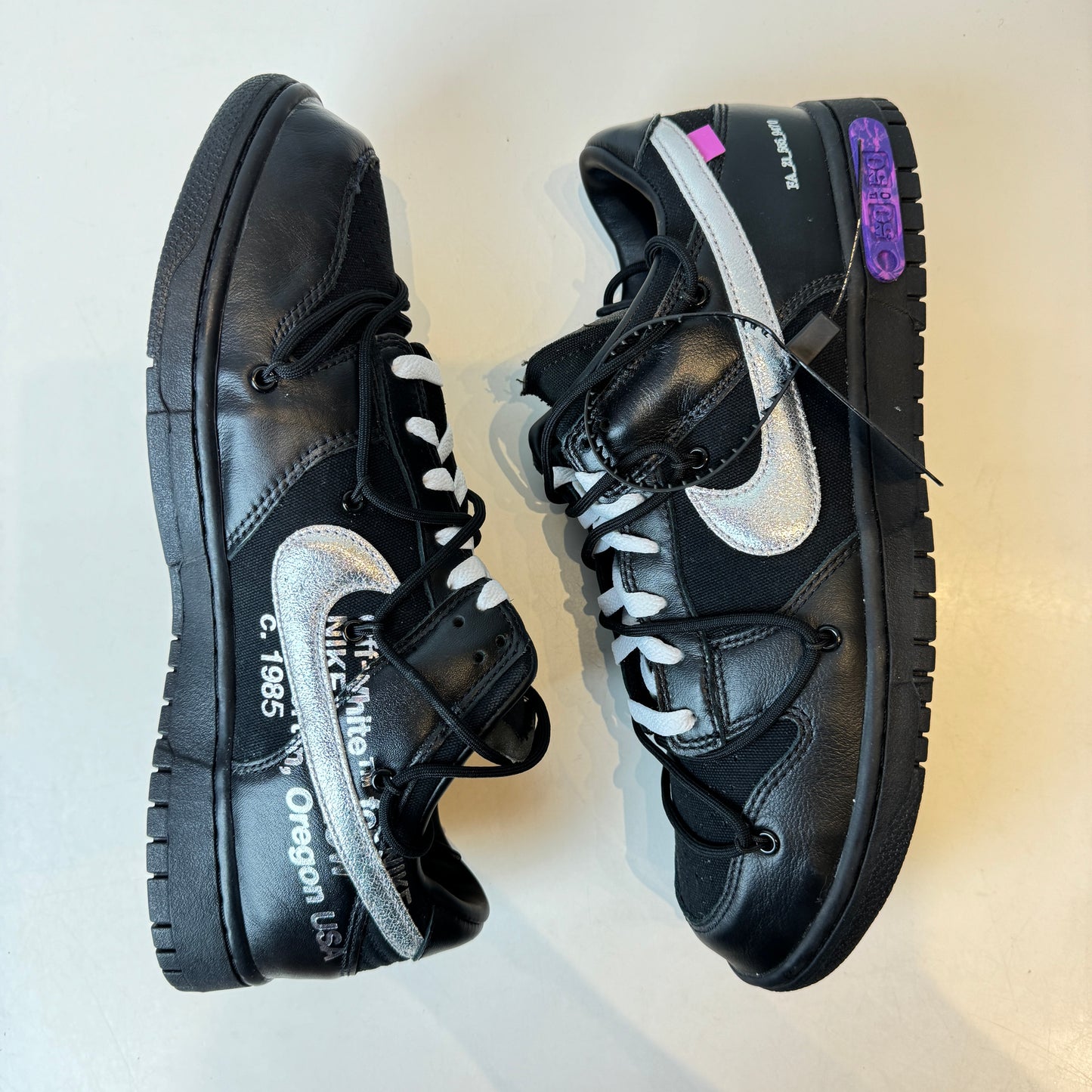 DM1602 001 Nike Dunk Low Off-White Lot 50 [USED] - 12 M (Used)