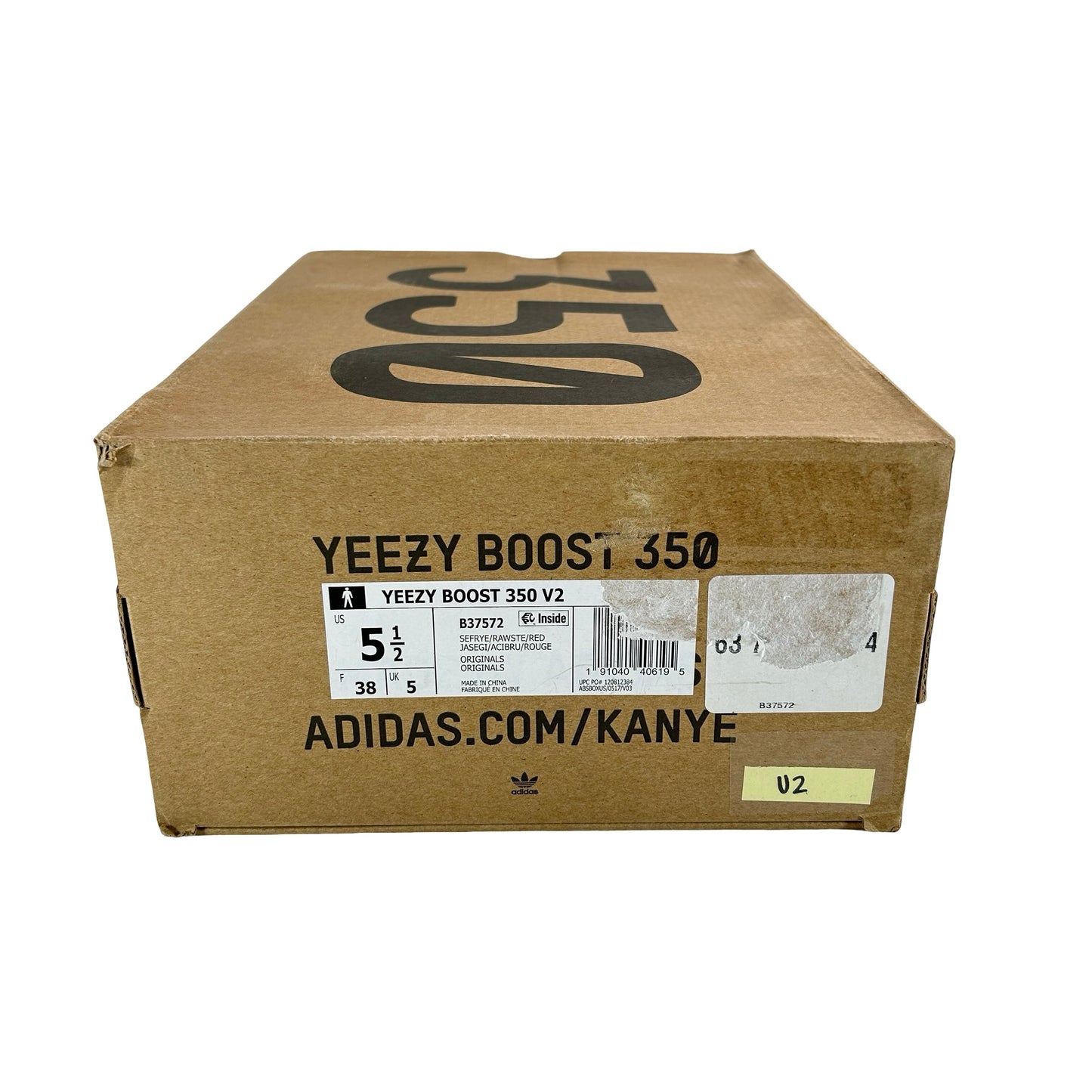 B37572 adidas Yeezy Boost 350 V2 Semi Frozen Yellow [USED] - 5.5 M (Used2)