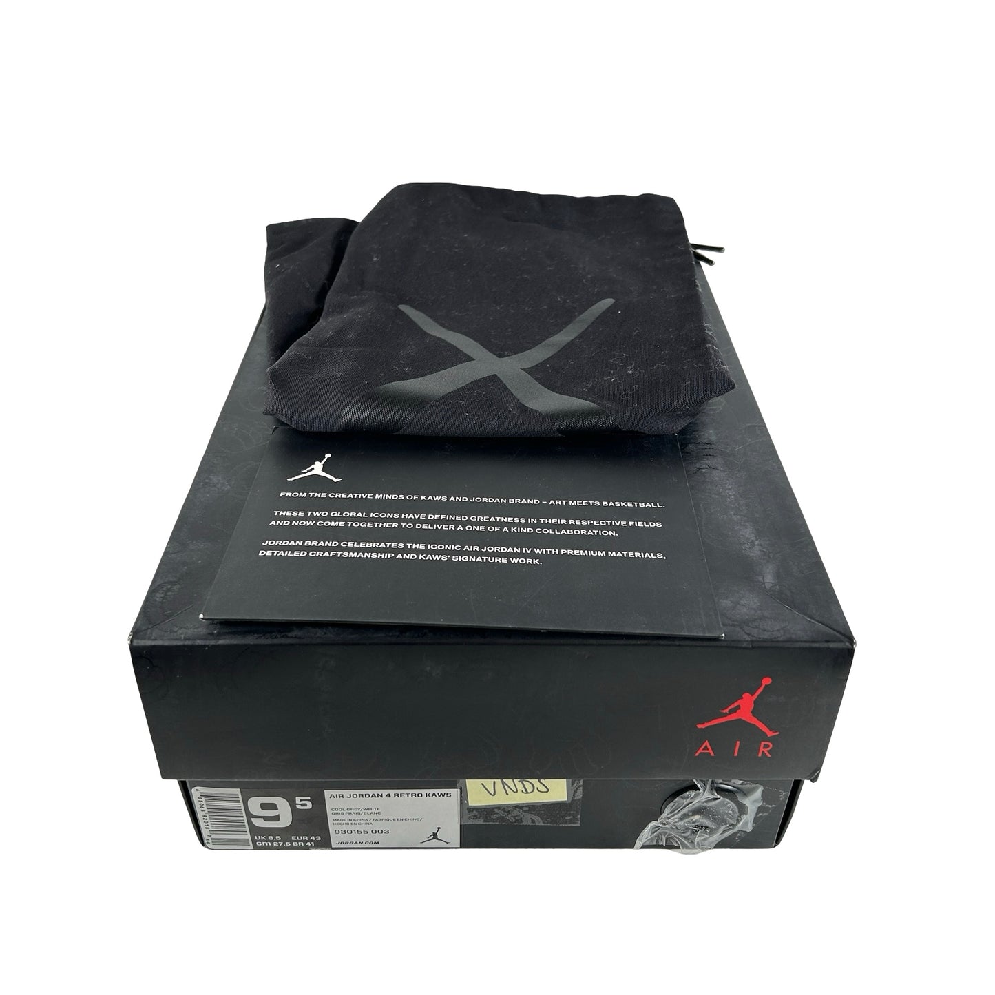 930155 003 Jordan 4 Kaws Grey [USED] - 9.5 M (VNDS)
