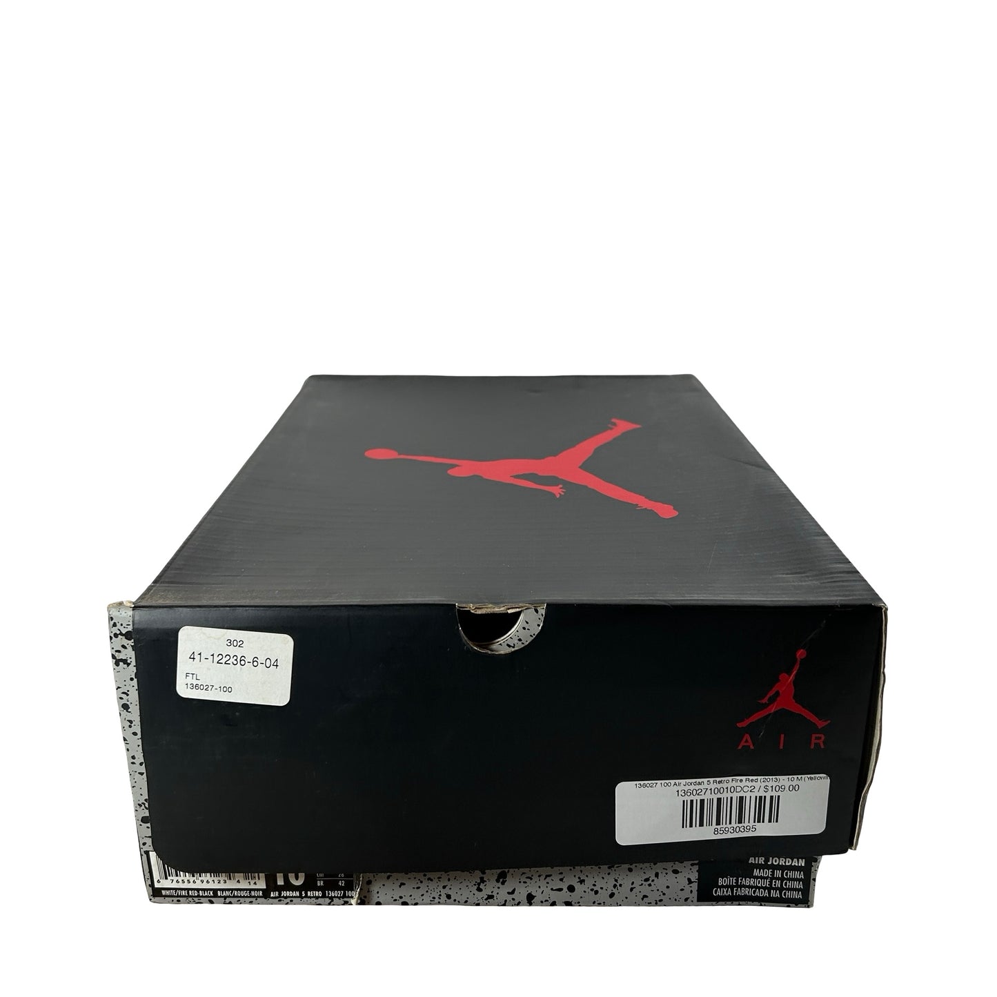 136027 100 Air Jordan 5 Retro Fire Red (2013) - 10 M (Yellowing2)