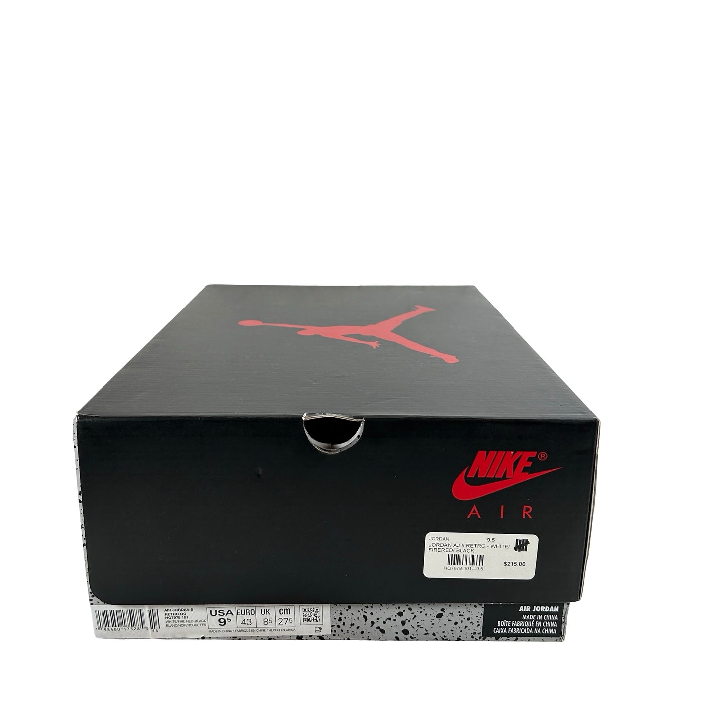 HQ7978 101 Jordan 5 Retro Fire Red Black Tongue (2025) [USED] - 9.5 M (Used)