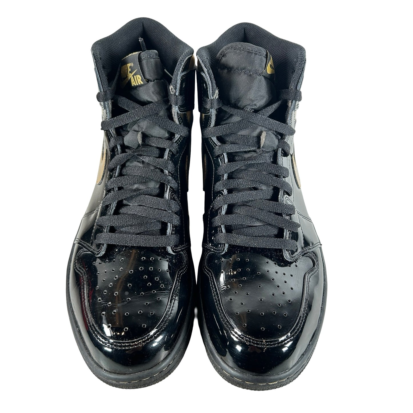 555088 032 Jordan 1 Black/Gold [USED] - 13 M (Used)