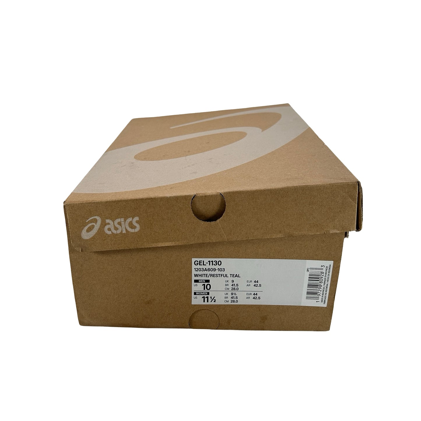 1203A609 103 ASICS Gel-1130 White Restful Teal [USED] - 10 M (Used)