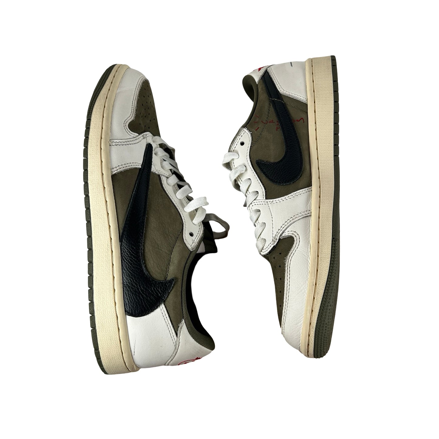 DM7866 200 Jordan 1 Retro Low OG SP Travis Scott Medium Olive [USED] - 8 M (Used) (No Box)