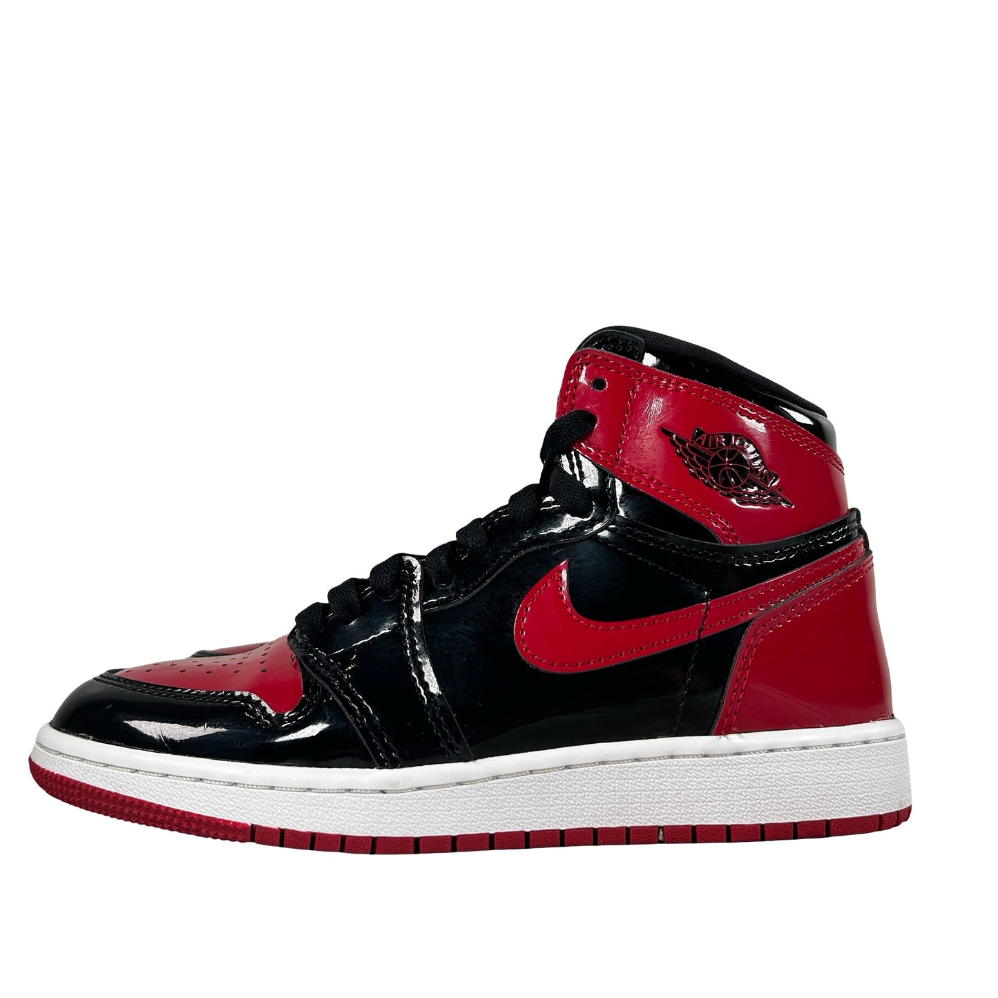 575441 063 Jordan 1 Retro High OG Patent Bred (GS) [USED] - 4 Y (Used) (No Box)