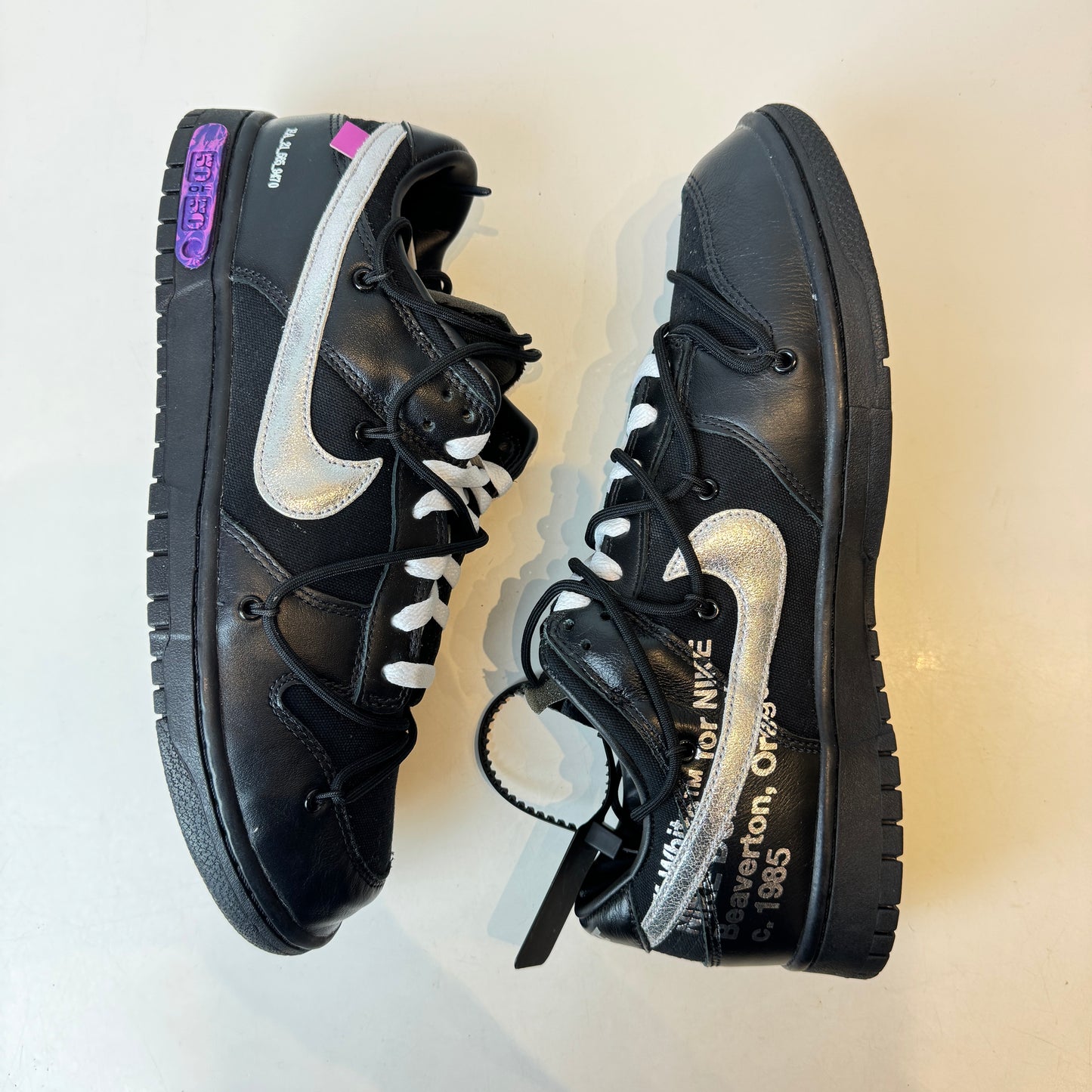 DM1602 001 Nike Dunk Low Off-White Lot 50 [USED] - 12 M (Used)