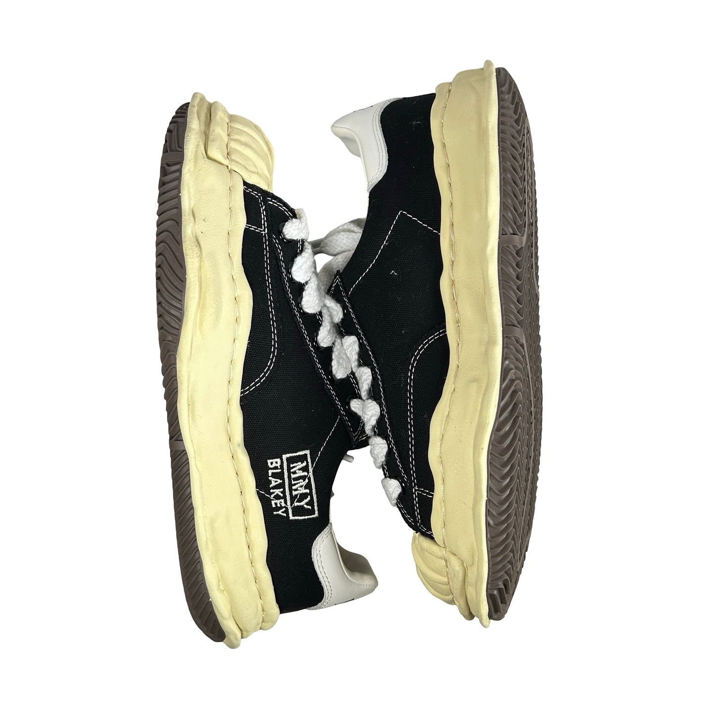 A09FW732 Maison Mihara Yasuhiro Blakey OG Sole Vintage Canvas Low Black [USED] - 8 M (Used)
