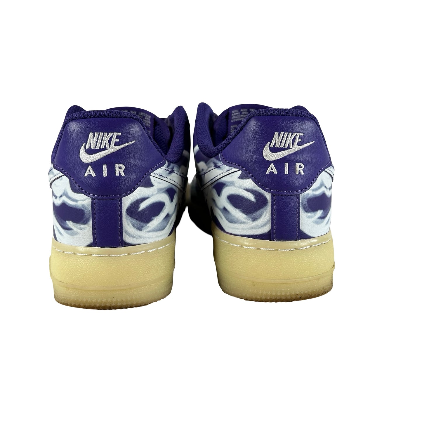 CU8067 500 Nike Air Force 1 Low '07 QS Purple Skeleton Halloween [USED] - 7 M (Used) (No Box)