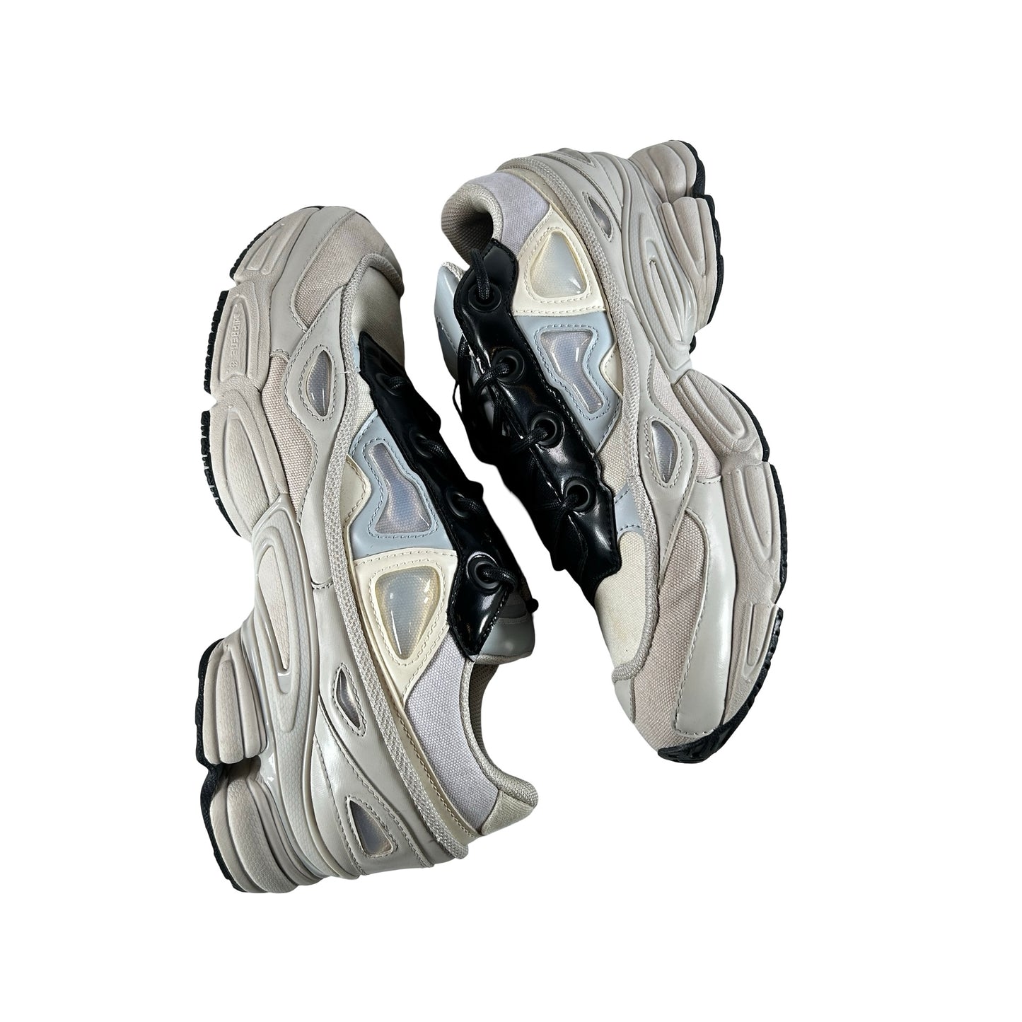B22537 adidas Ozweego 3 Raf Simons Cream White Core Black [USED] - 9 M (Used)